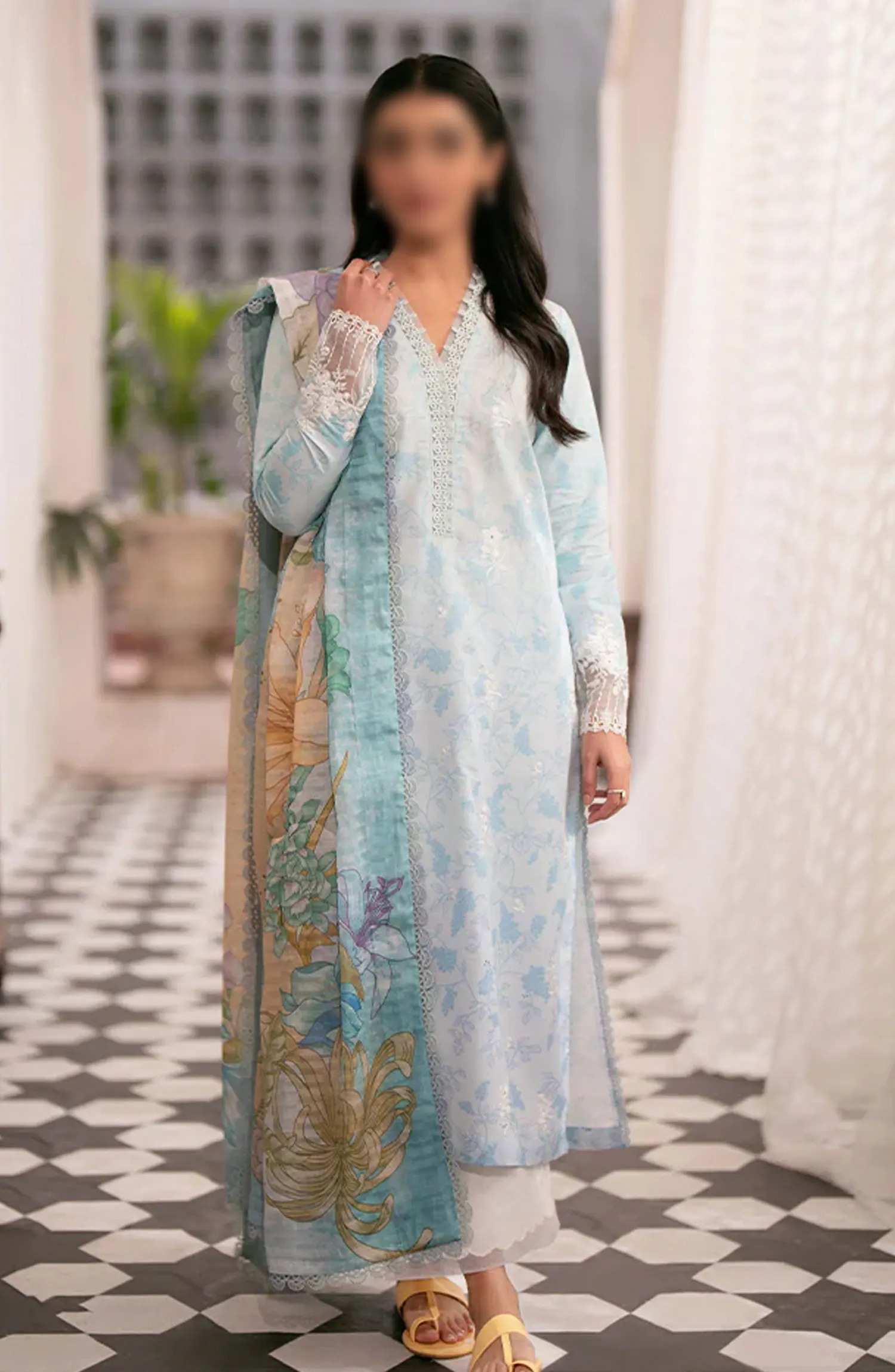 Seran Afsanah Unstitched Luxury Lawn Collection 2024 - Hareem