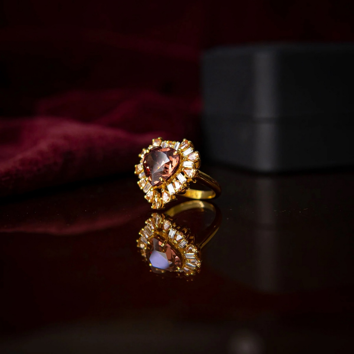 HEART SHAPE CHAMPAGNE RING YKL Jewellers Ring Collection