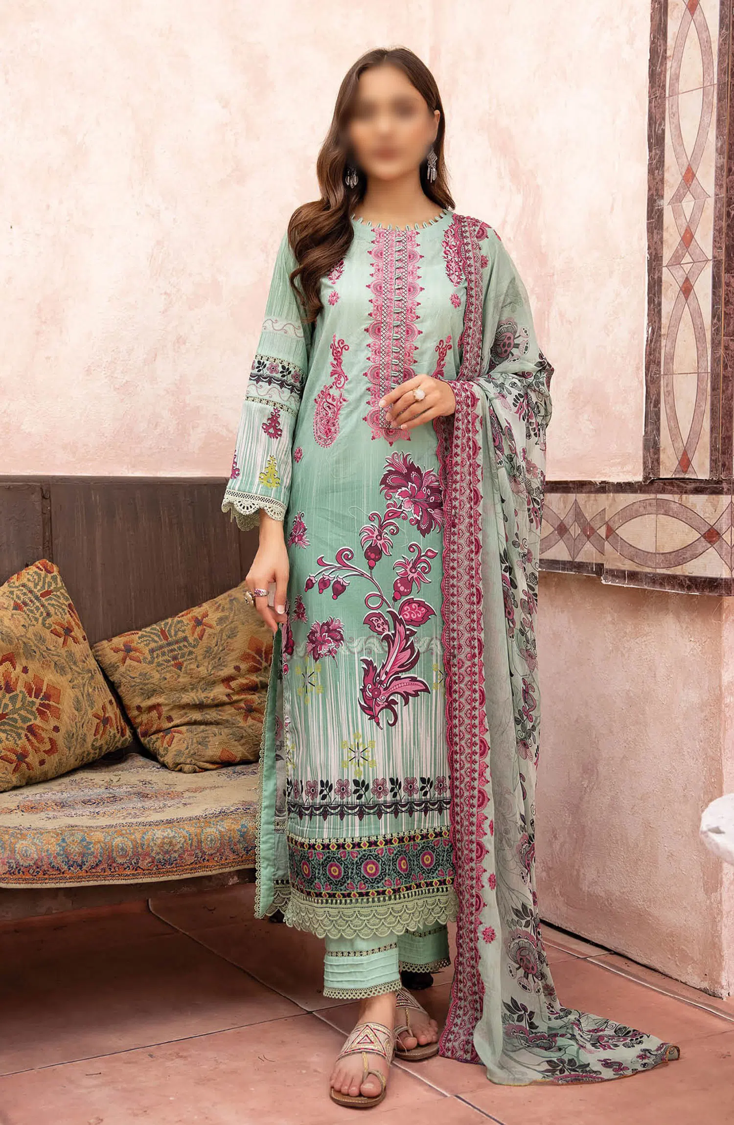 Johra Mehtab Embroidered Printed Lawn Collection 2024 - JH 497