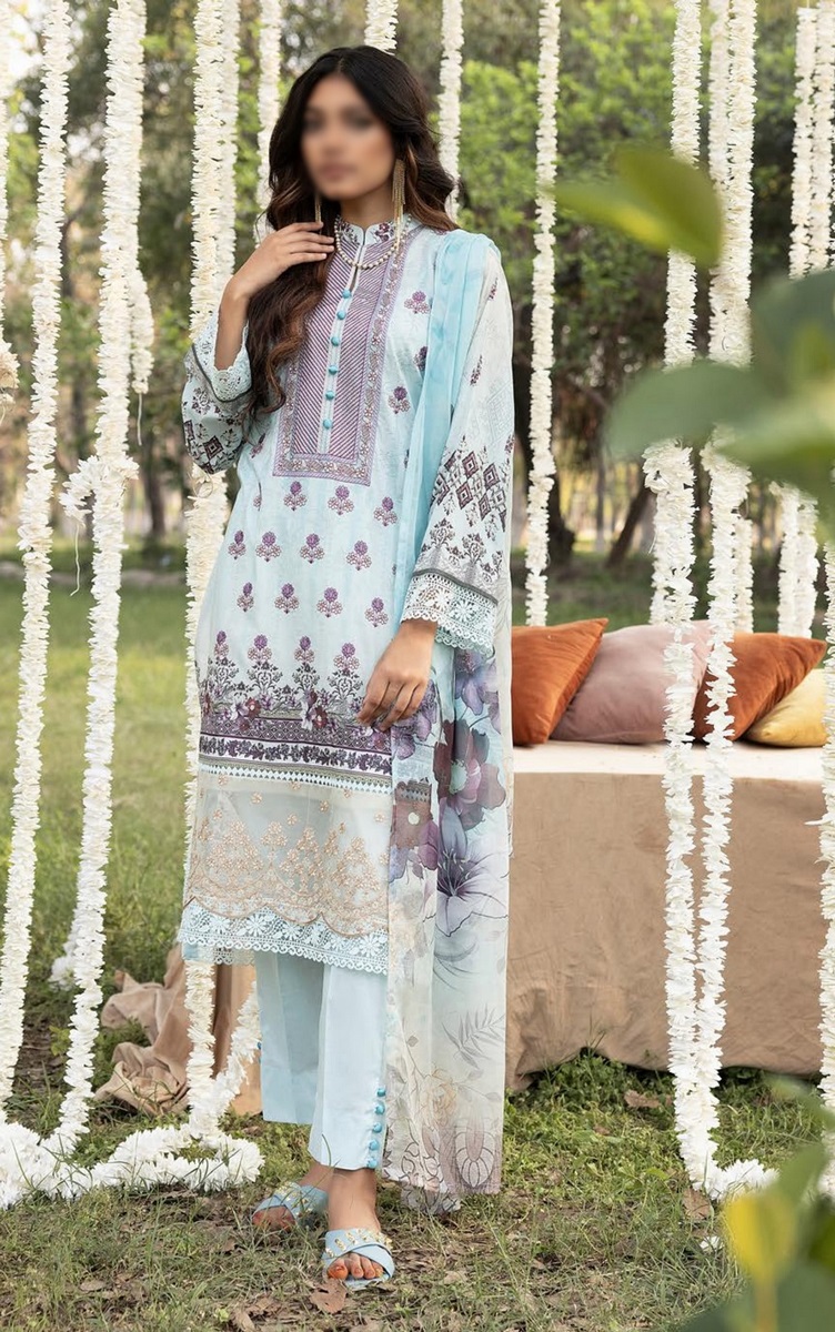 HJ 10 Husn e Jahan Embroidered and Printed Lawn Collection By NUR