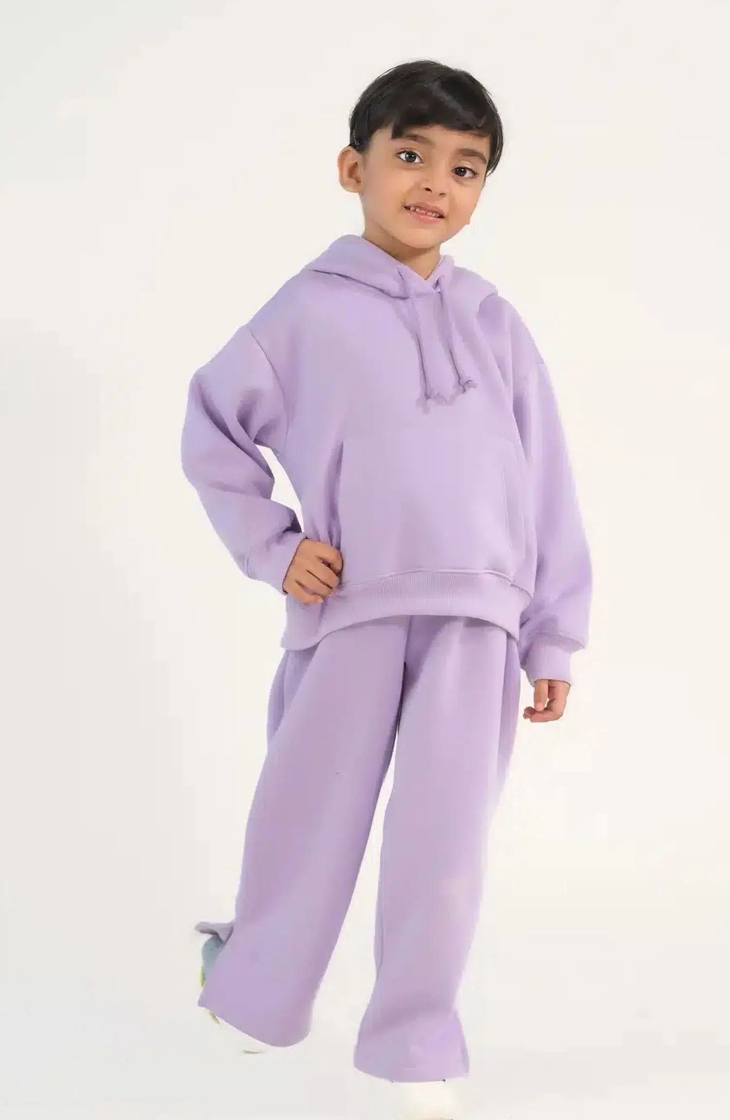 Sprinkles Kids Winter Collection - Hoodie With Slit Open Flared Pants – Lilac