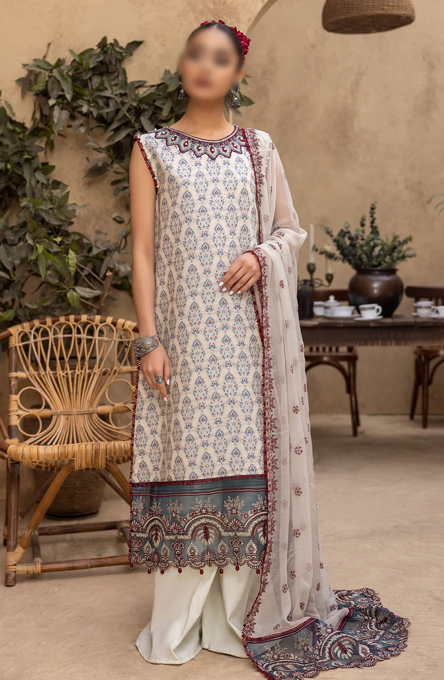 Ishq Embroidered Jacquard Collection 2024 Humdum - IEJC 08