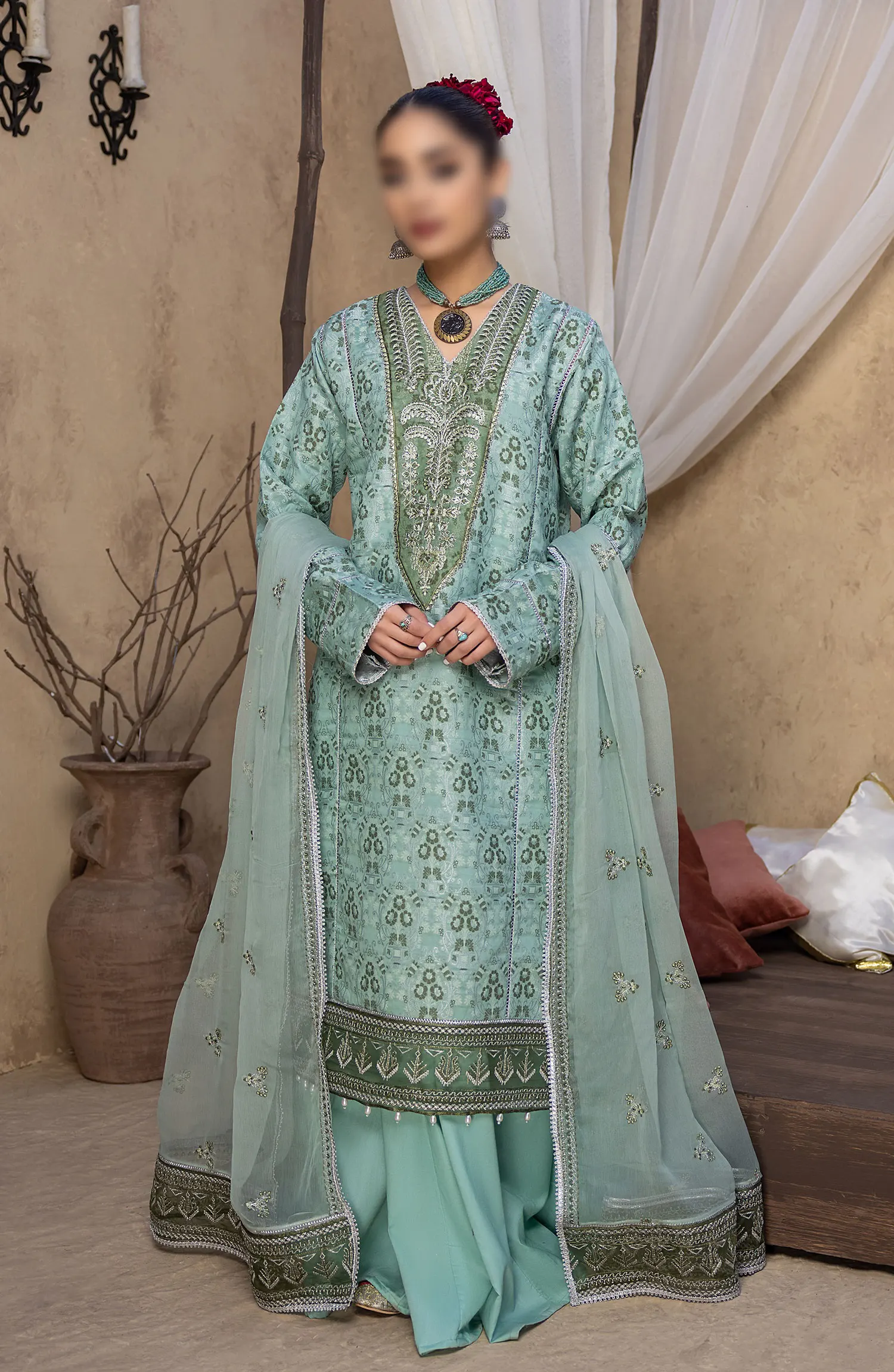 Ishq Embroidered Jacquard Collection 2024 Humdum - IEJC 09