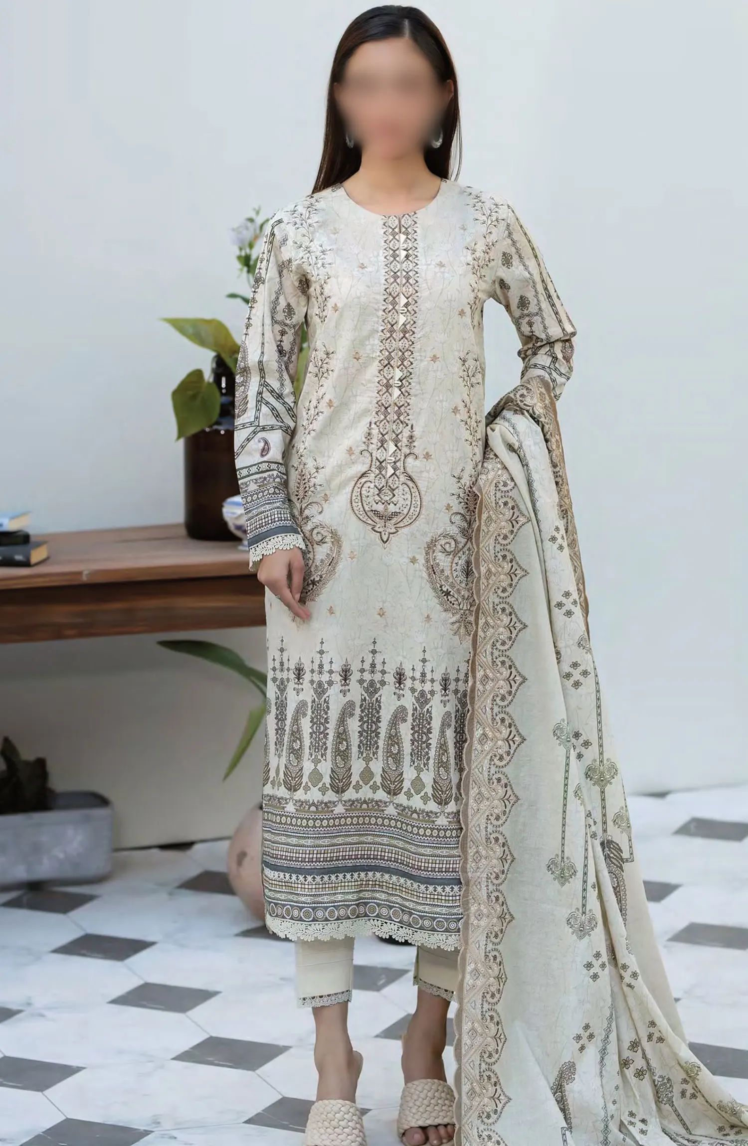 Johra Parwaaz Embroidered Printed Lawn Collection 2024 - JH 307
