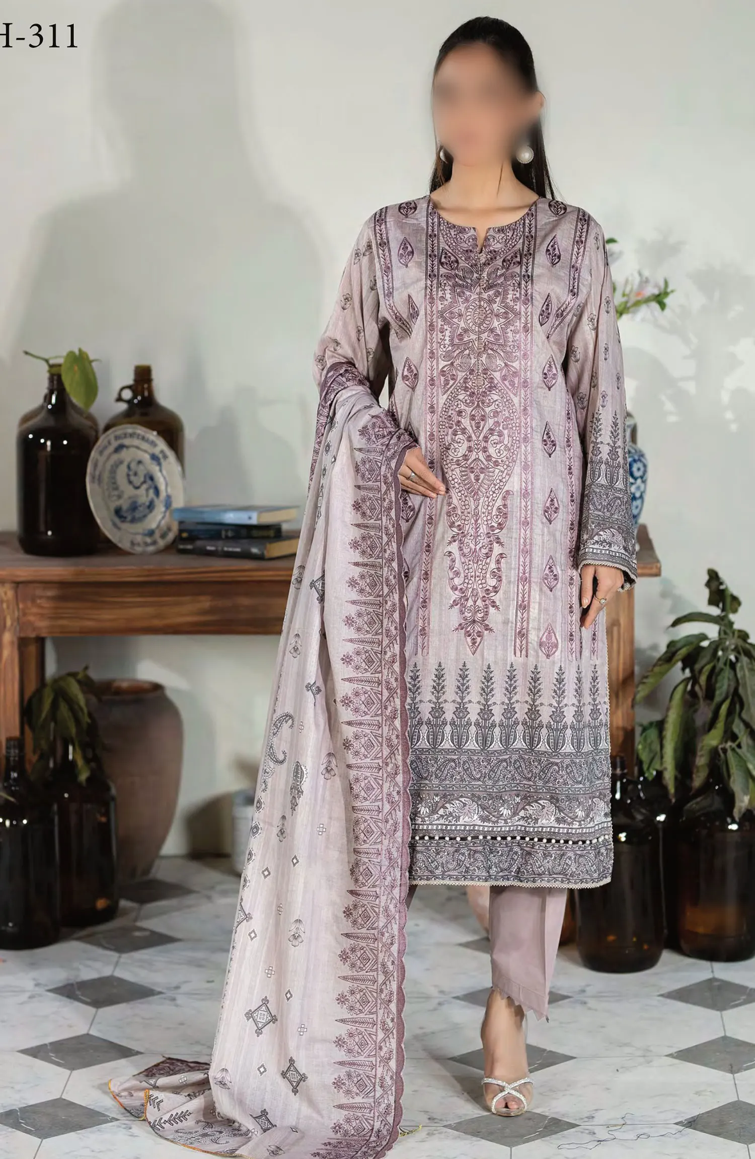 Johra Parwaaz Embroidered Printed Lawn Collection 2024 - JH 311