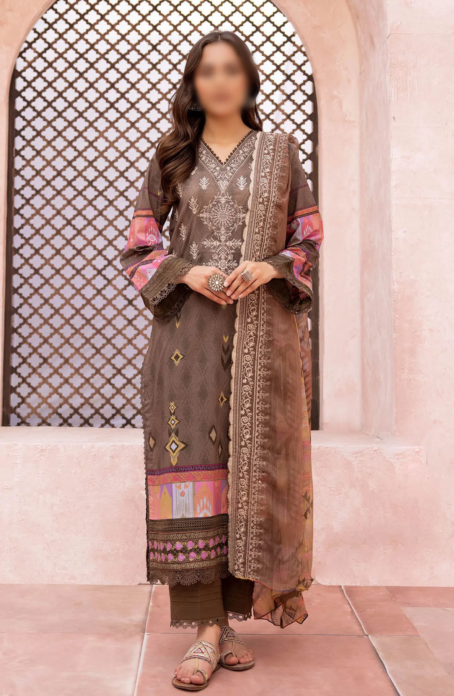 Johra Mehtab Embroidered Printed Lawn Collection 2024 - JH 499