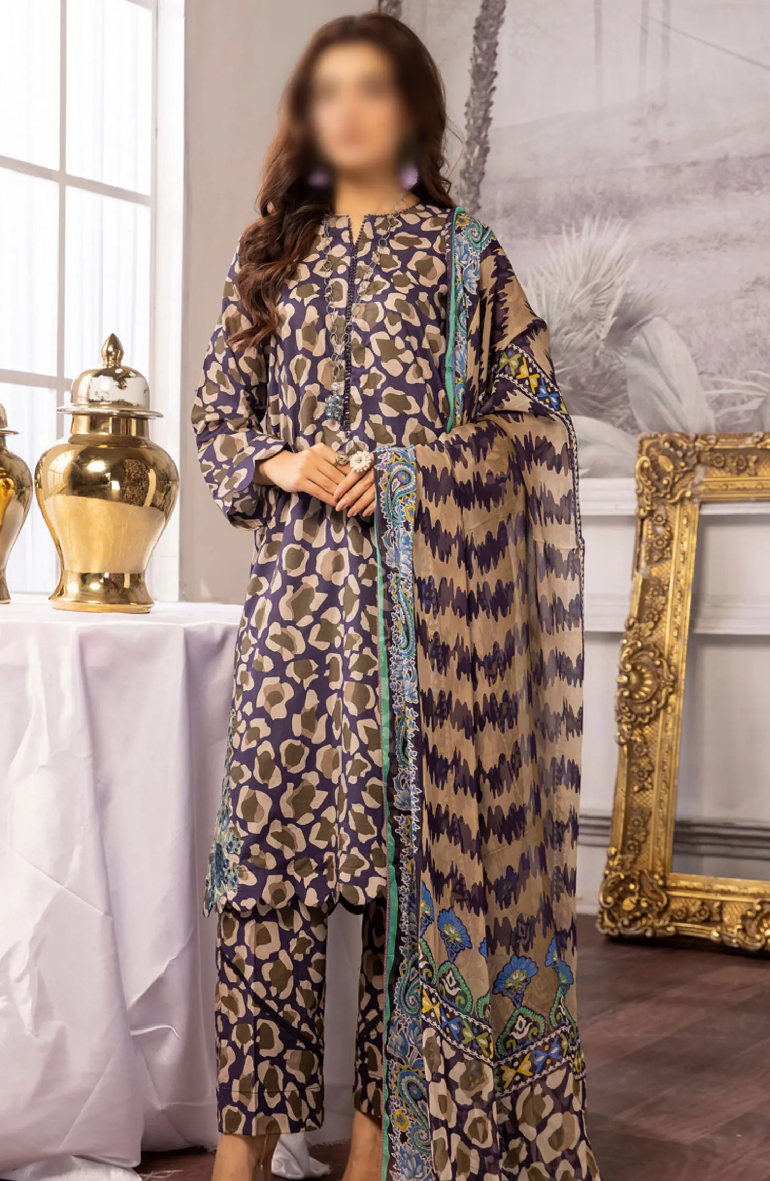 Johra Aatish Embroidered Printed Lawn Collection 2024 - JH-374