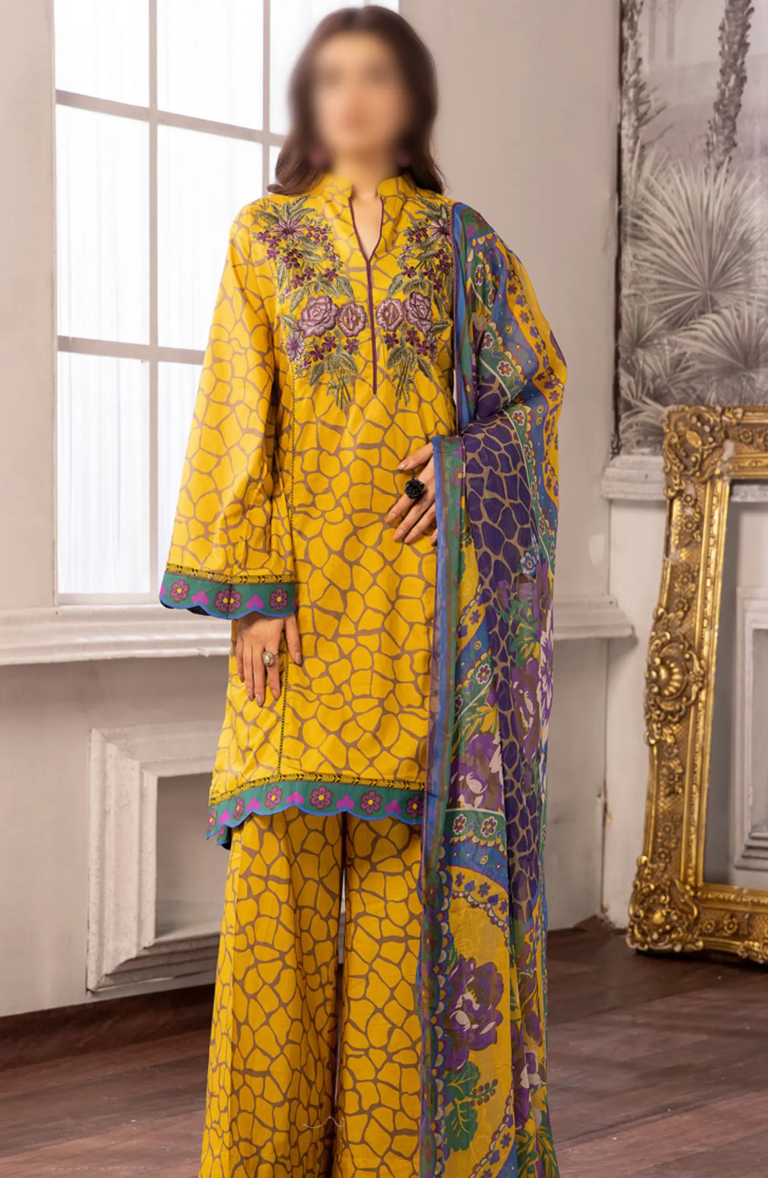 Johra Aatish Embroidered Printed Lawn Collection 2024 - JH-375