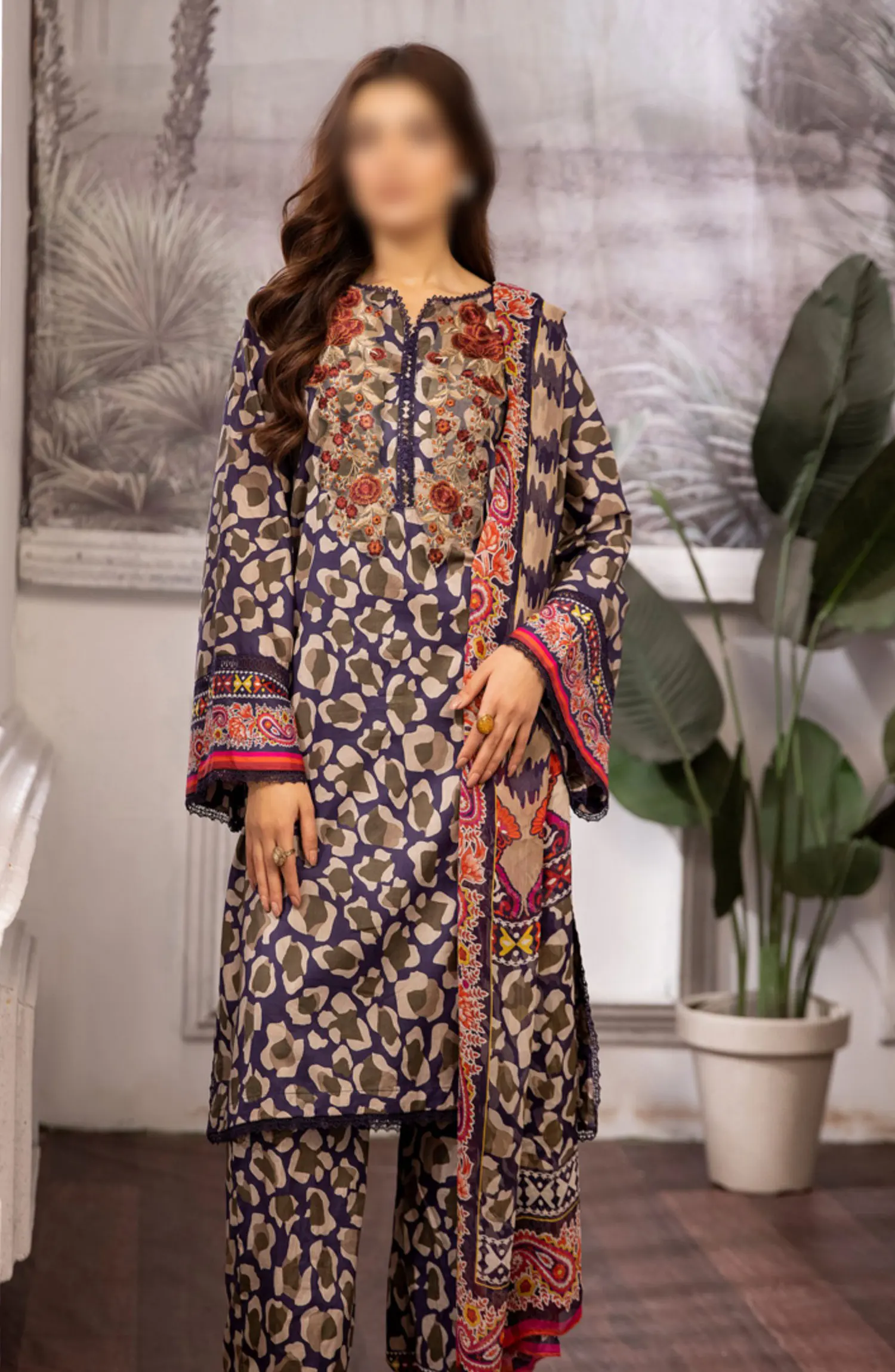 Johra Aatish Embroidered Printed Lawn Collection 2024 - JH-378