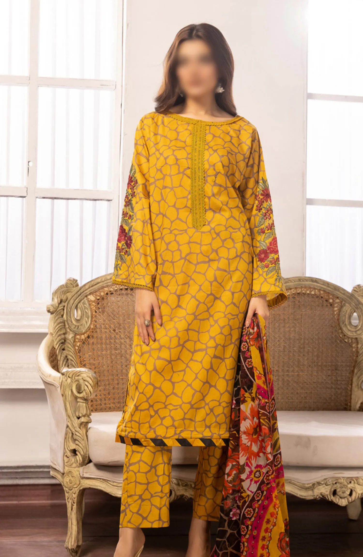 Johra Aatish Embroidered Printed Lawn Collection 2024 - JH-381