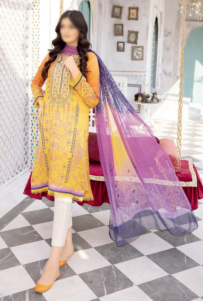 JH 407 Johra Icon Embroidered Digital Printed Lawn Collection