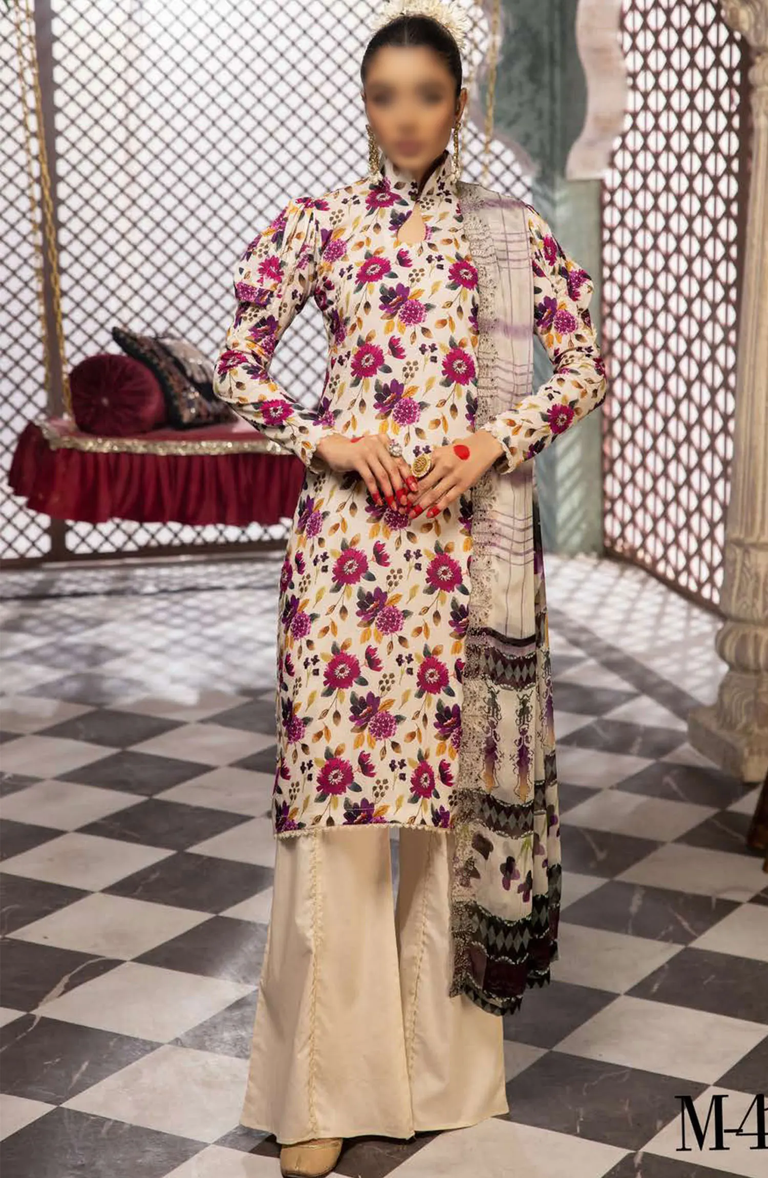 Mahoor Printed and Embroidered Lawn Collection 2024 - M-411