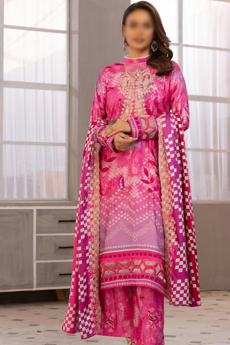 Mayanaz Printed and Embroidered Slub Wool Collection  - M 200