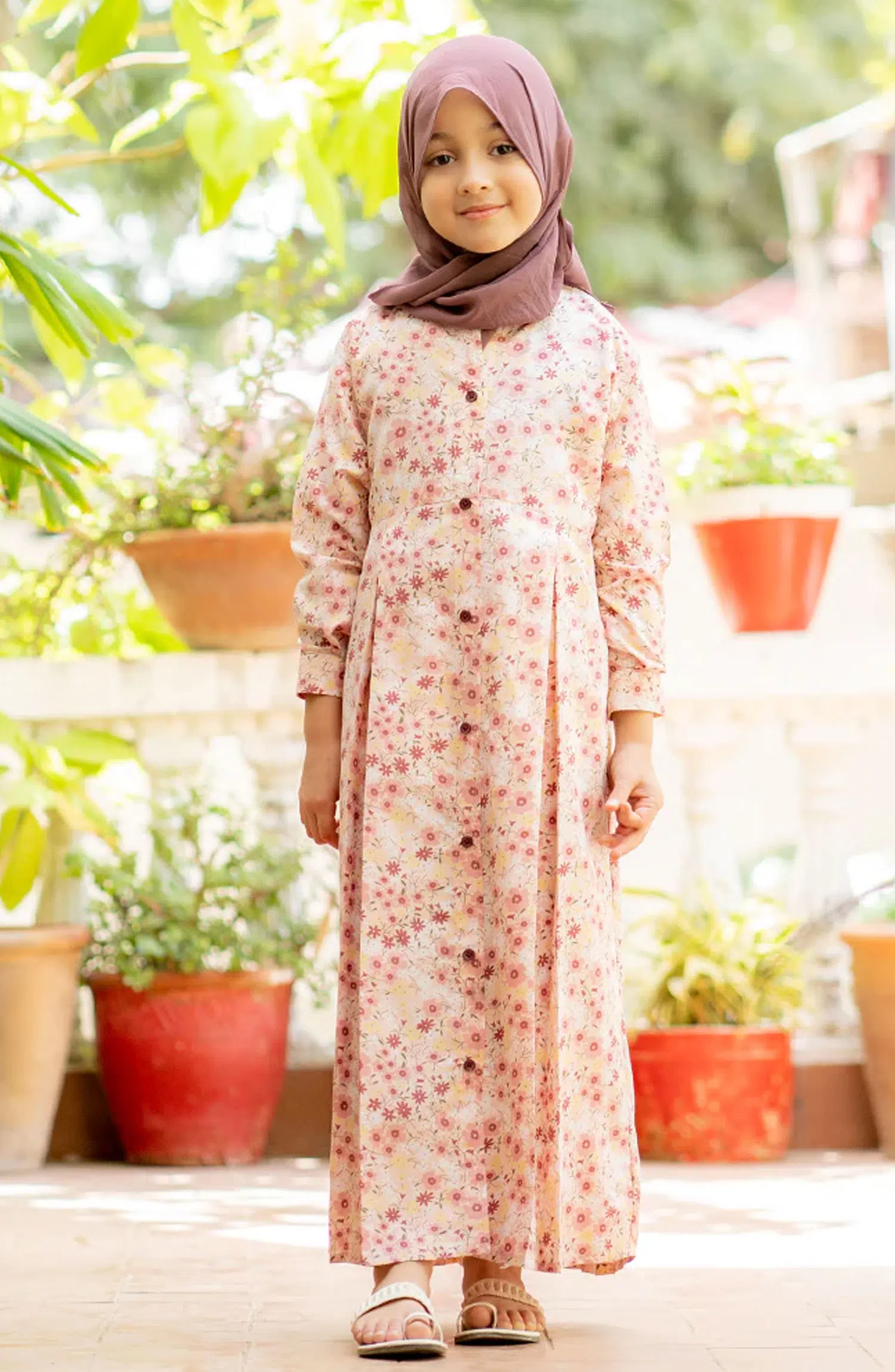 Black Camels Summer Kids Abaya Collection - Maya Floral Maxi Dress (Kid)