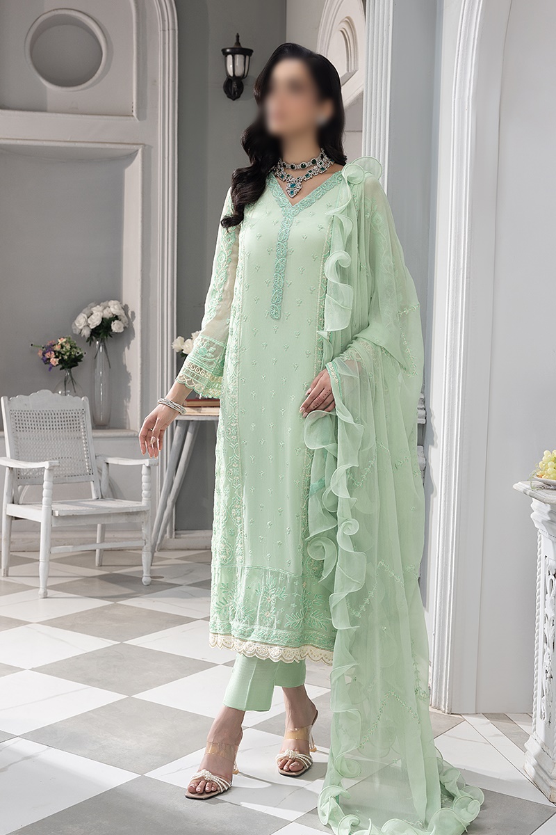 Merakish Unstitched Luxury Formal Collection 2023 - Mint Green
