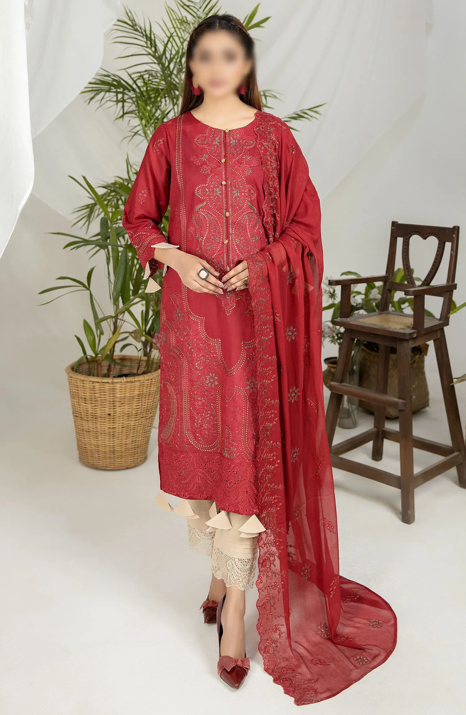 Sequins Embroidered Lawn Collection by Marjjan - MNC 147 B