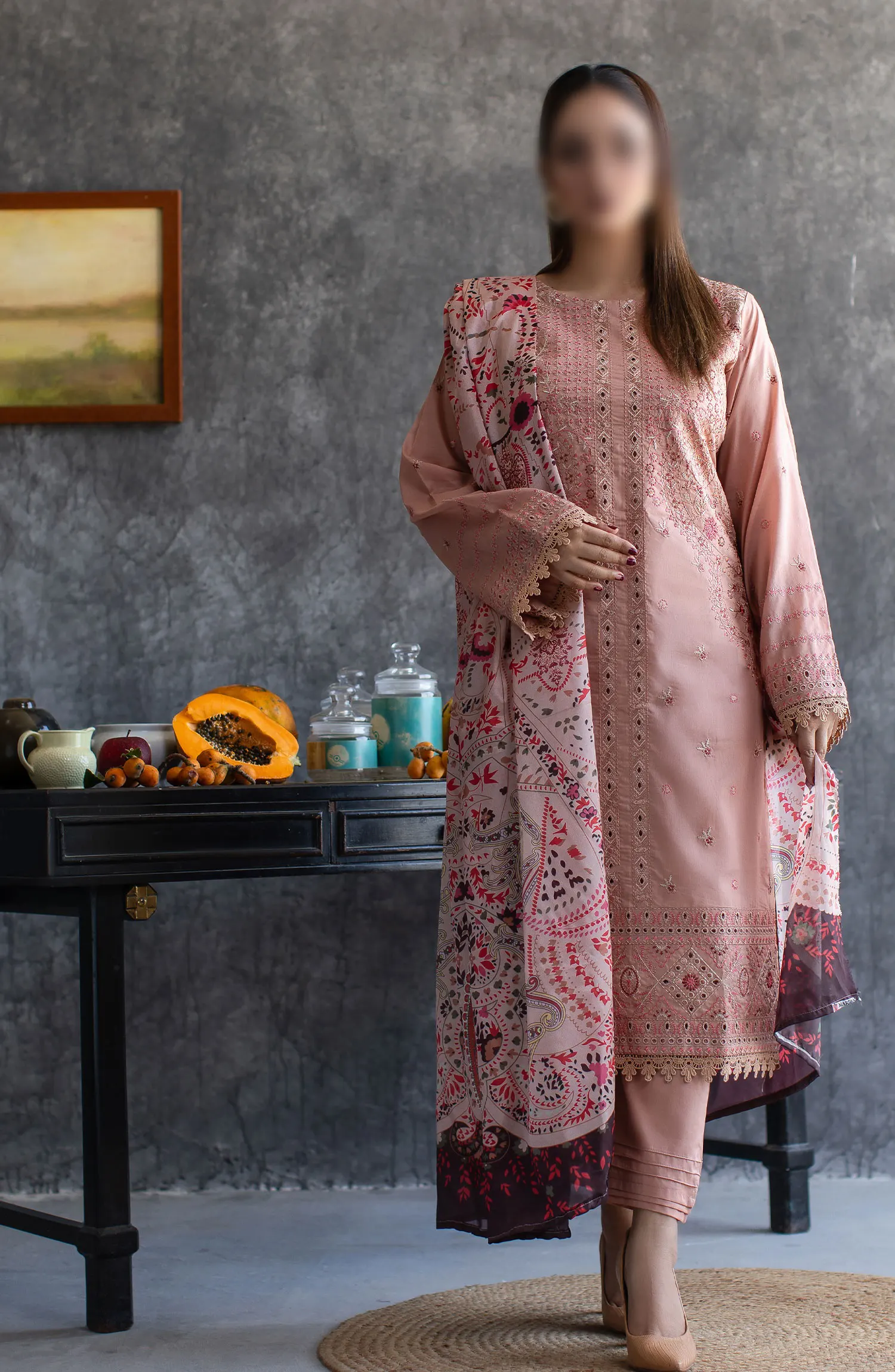 Chikankari Embroidered Lawn Collection by Marjjan - MNC 197 B