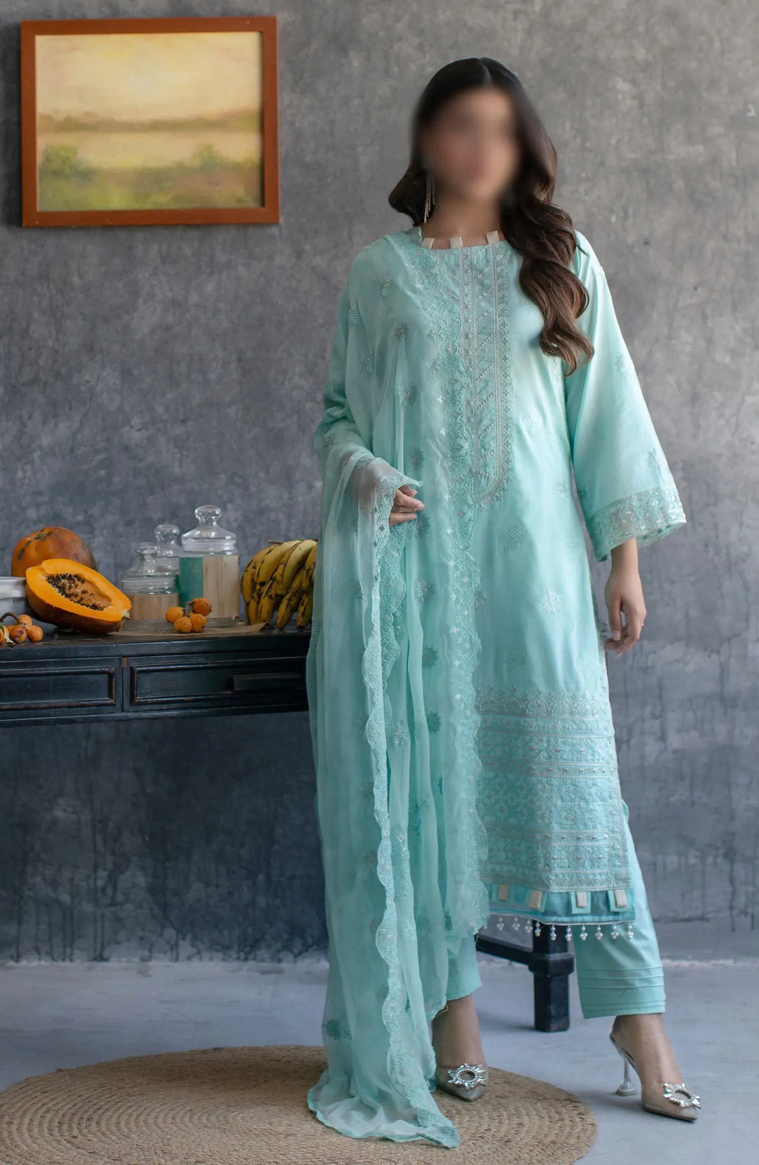 Chikankari Embroidered Lawn Collection by Marjjan - MNC 201 A