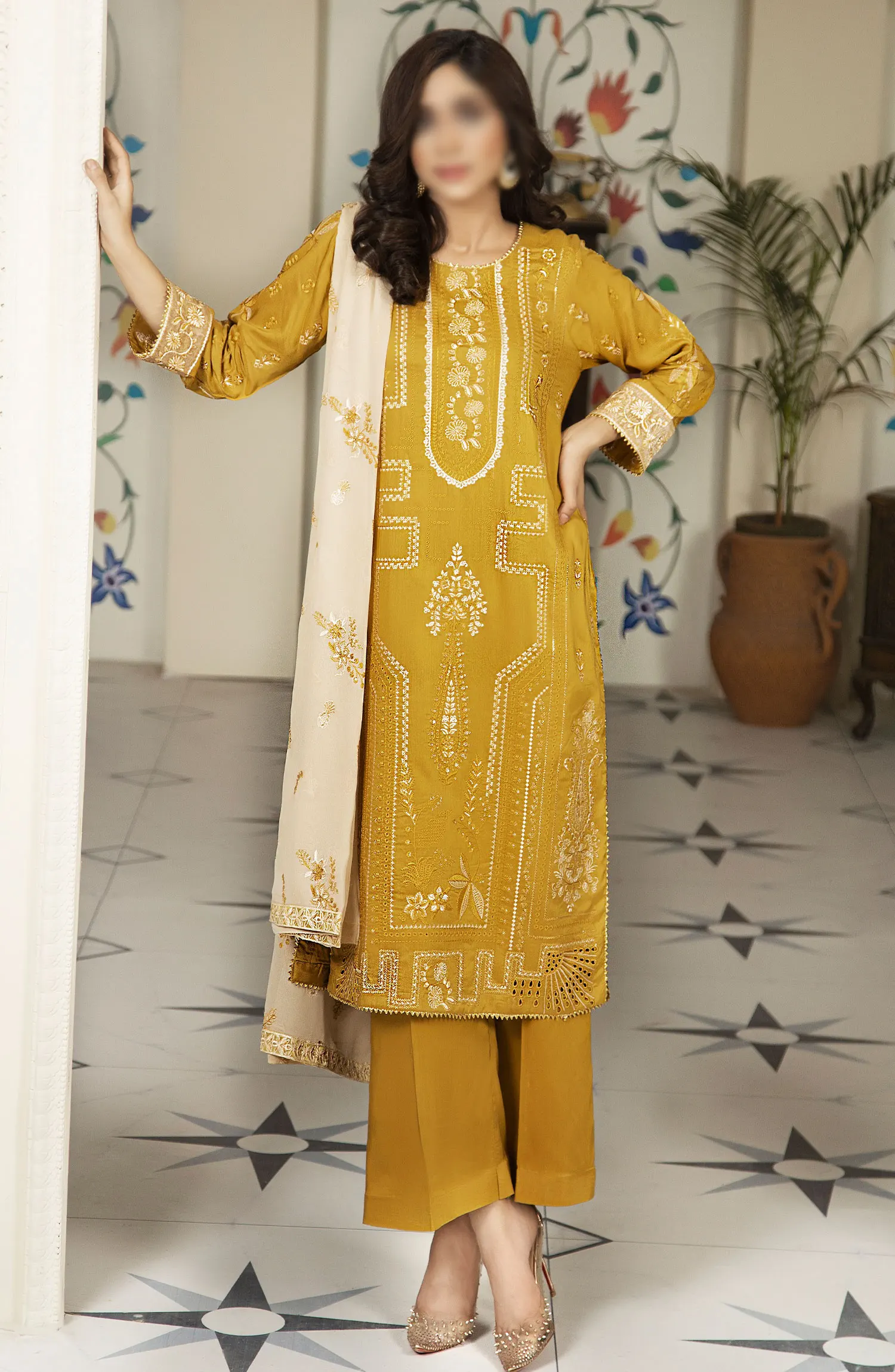 Marjjan Embroidered Lawn Unstitched Collection - MNC 93 B