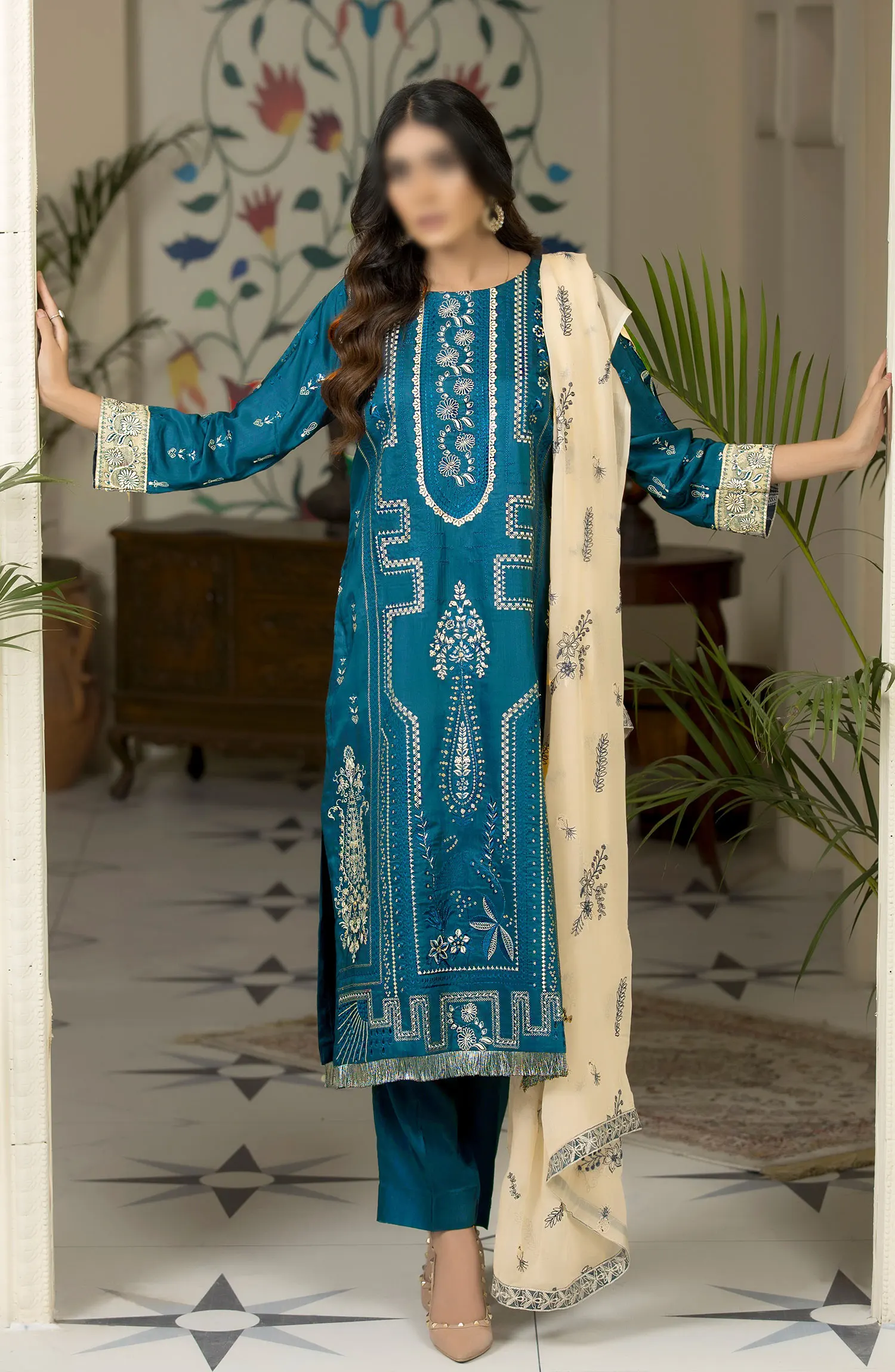 Marjjan Embroidered Lawn Unstitched Collection - MNC 93 F