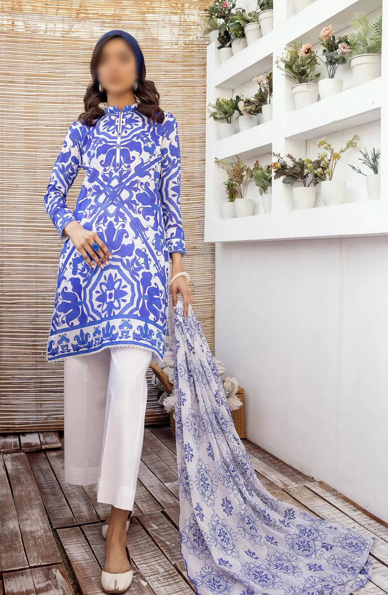 NUR Milan Rut Embroidered and Printed Lawn Collection 2024 - MR 01
