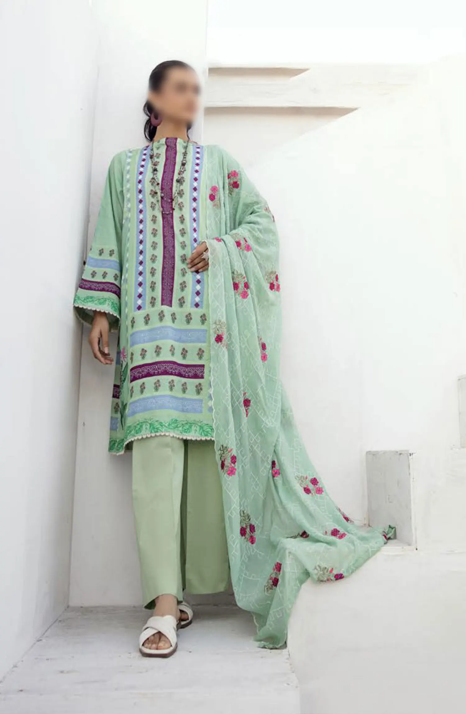 NUR Milan Rut Embroidered and Printed Lawn Collection 2024 - MR 09