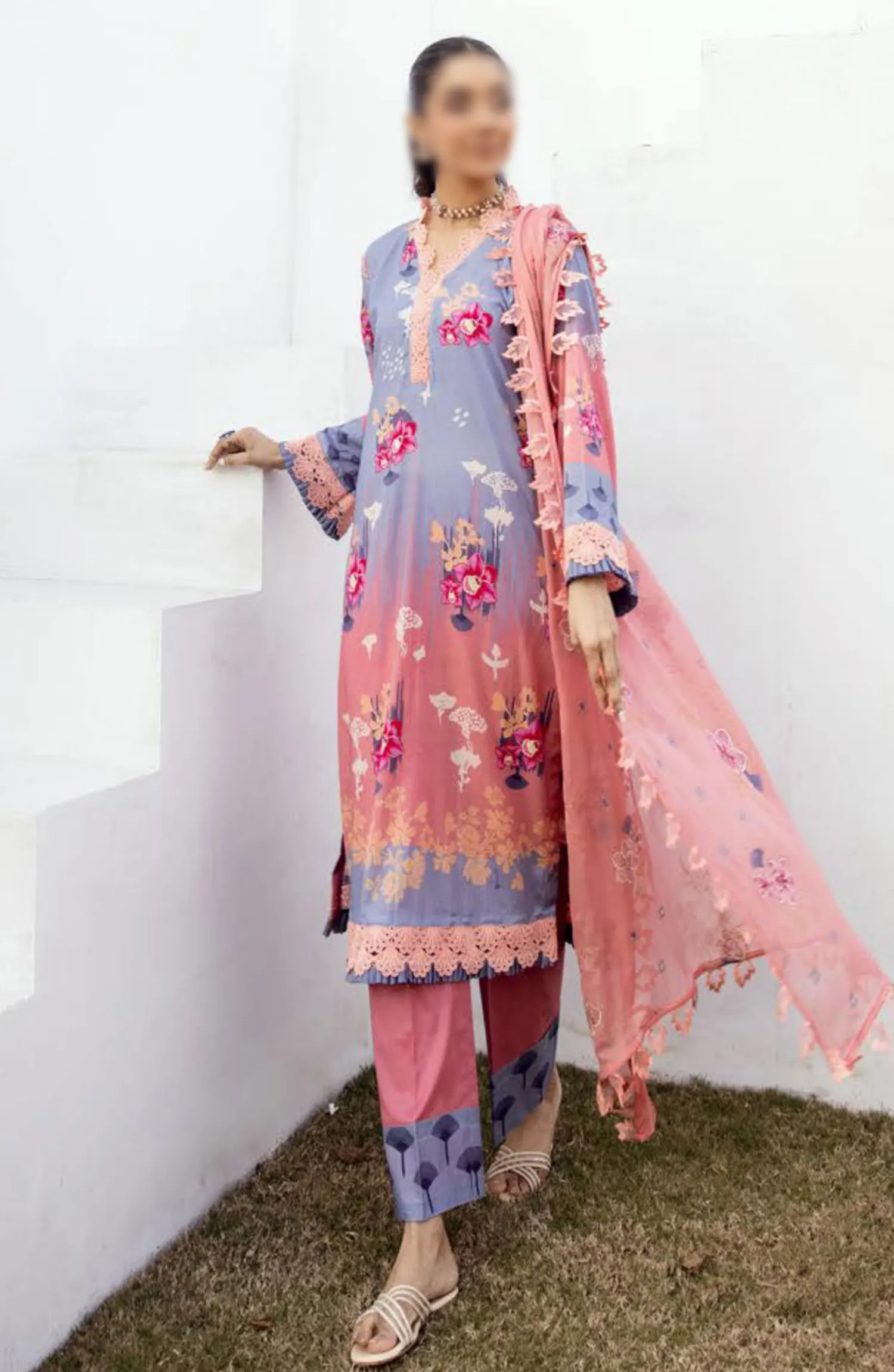 NUR Milan Rut Embroidered and Printed Lawn Collection 2024 - MR 10