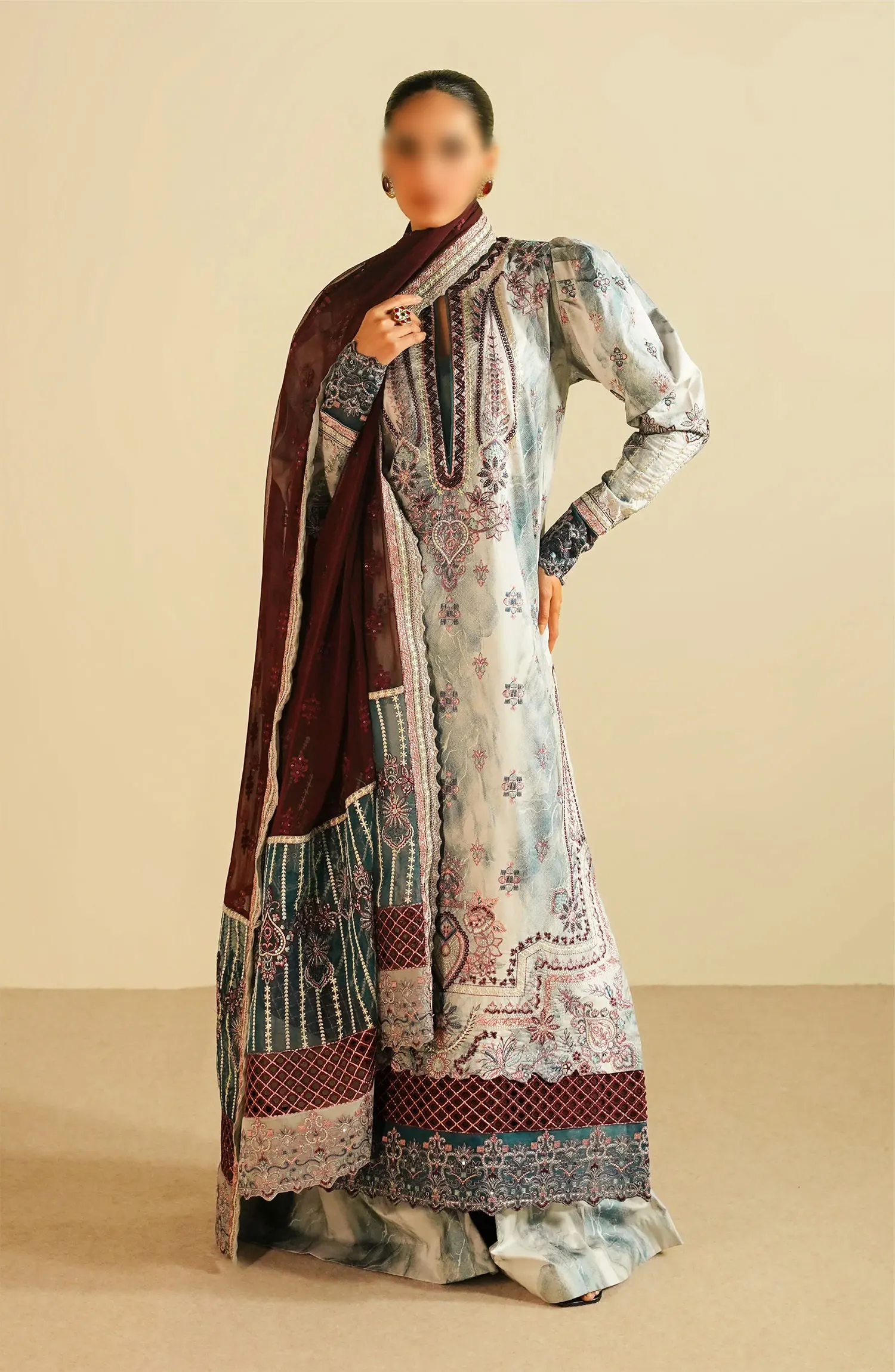 Maryum N Maria Eid Luxury Lawn Collection - MS24-590 JAHANARA