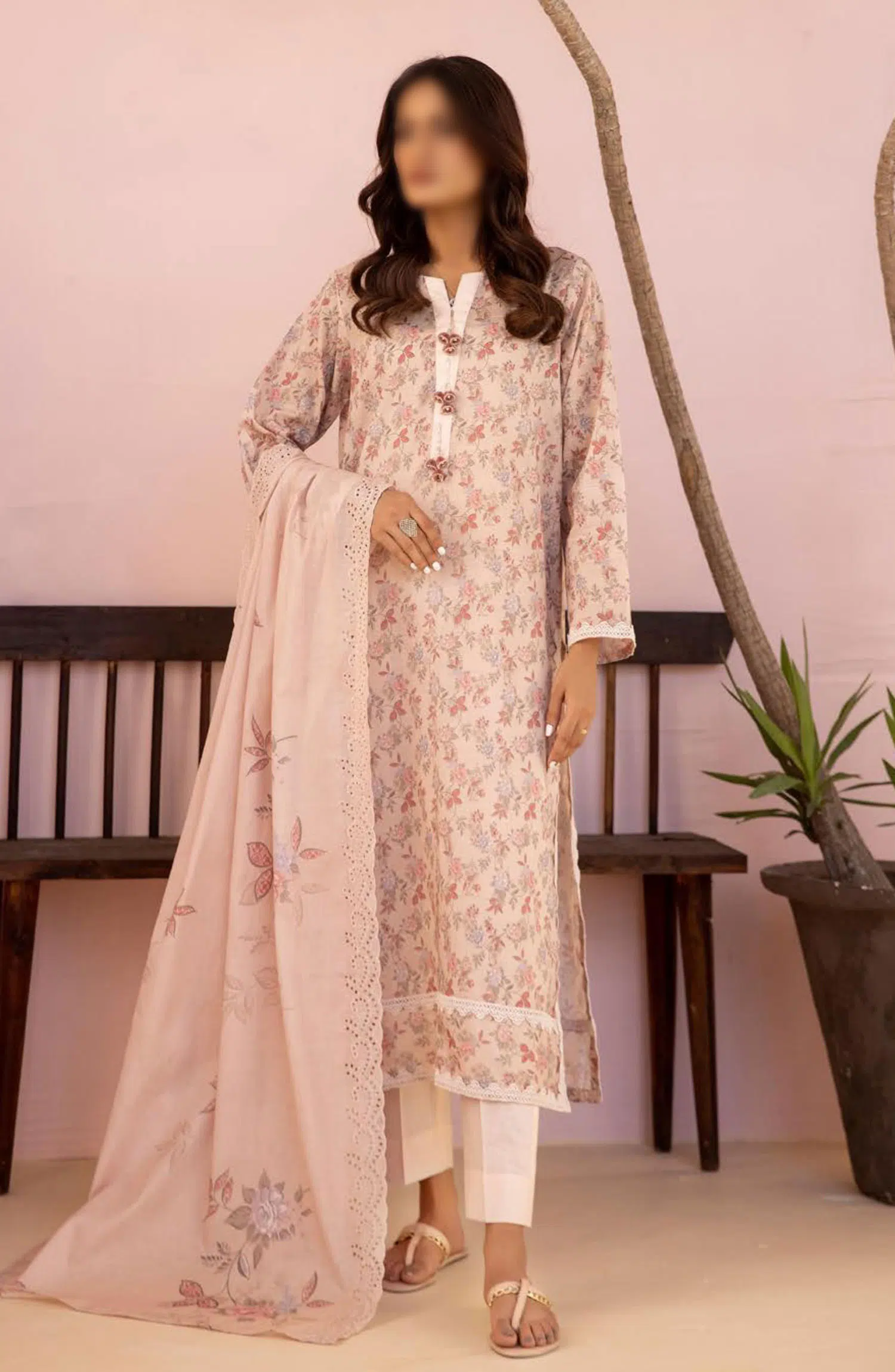 NUR Pastels Printed Embroidered Lawn Collection - NP 02