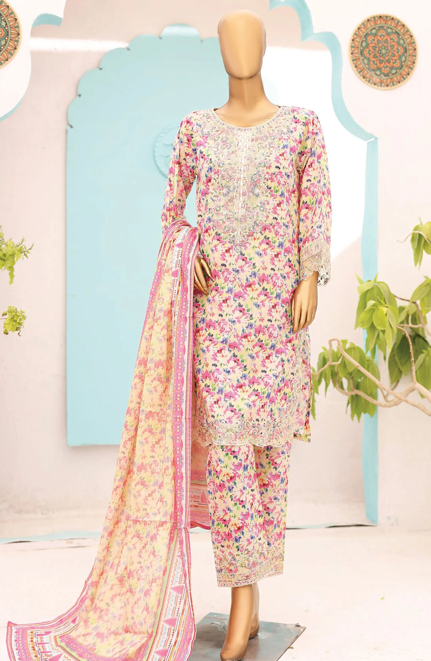 Oswah Women Embroidered Lawn Stitched Collection Vol 06 - OS 2429 K  Floral