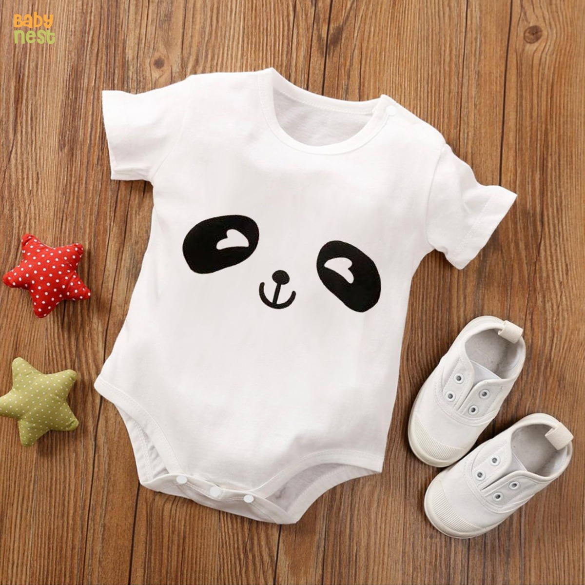 Panda - (White) RBT 149 Romper For Kids