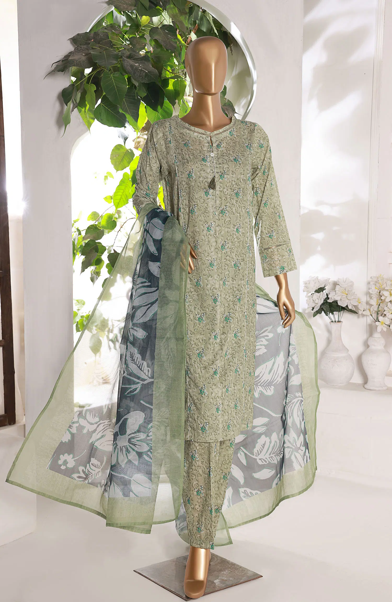 HZ Kaavish RTW Printed Co Ords Collection 2024 - PCD 404 Green