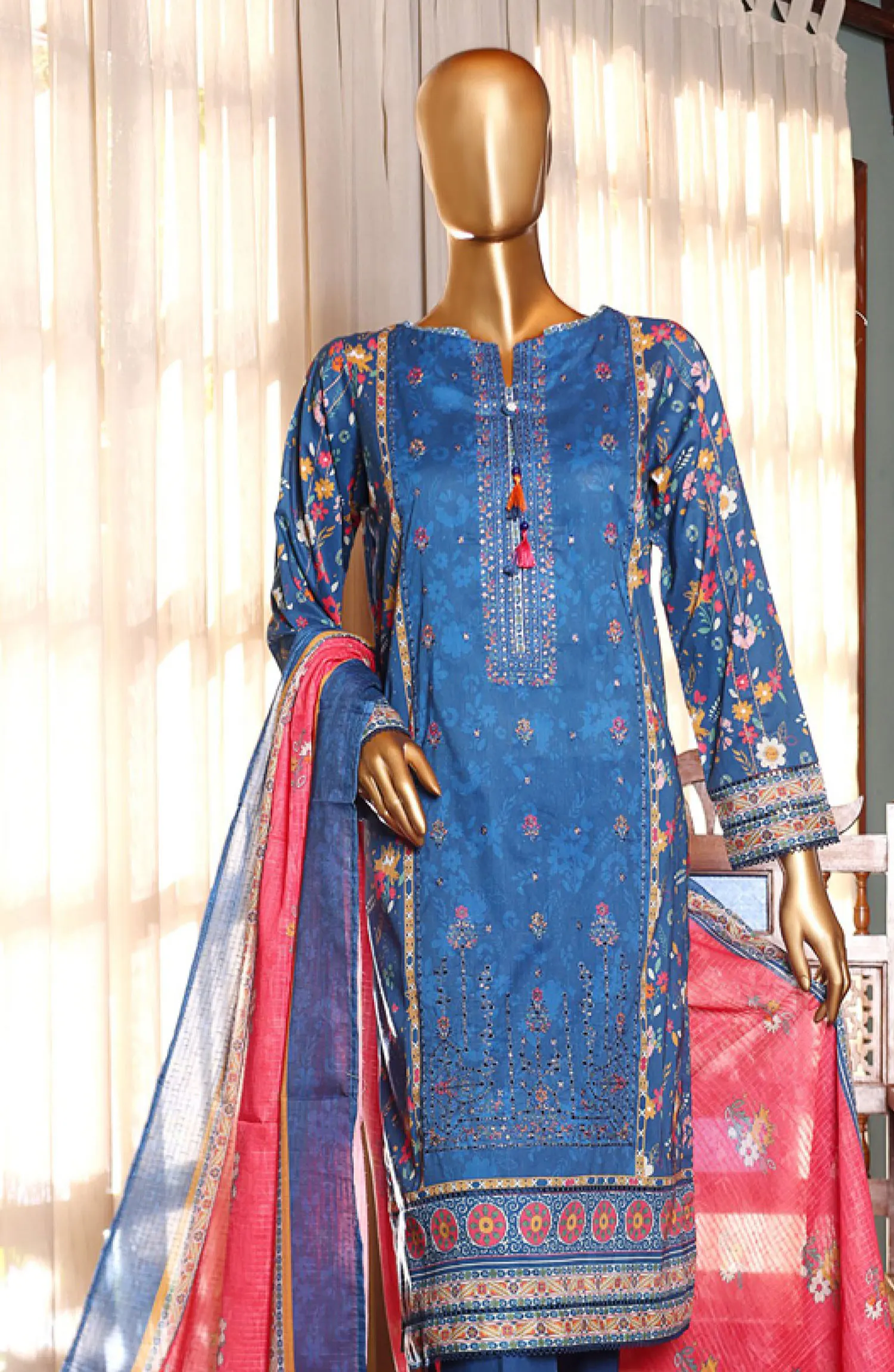 HZ RTW AASHKAAR Embroidered Lawn Collection Vol 2 - PEL 412 BLUE
