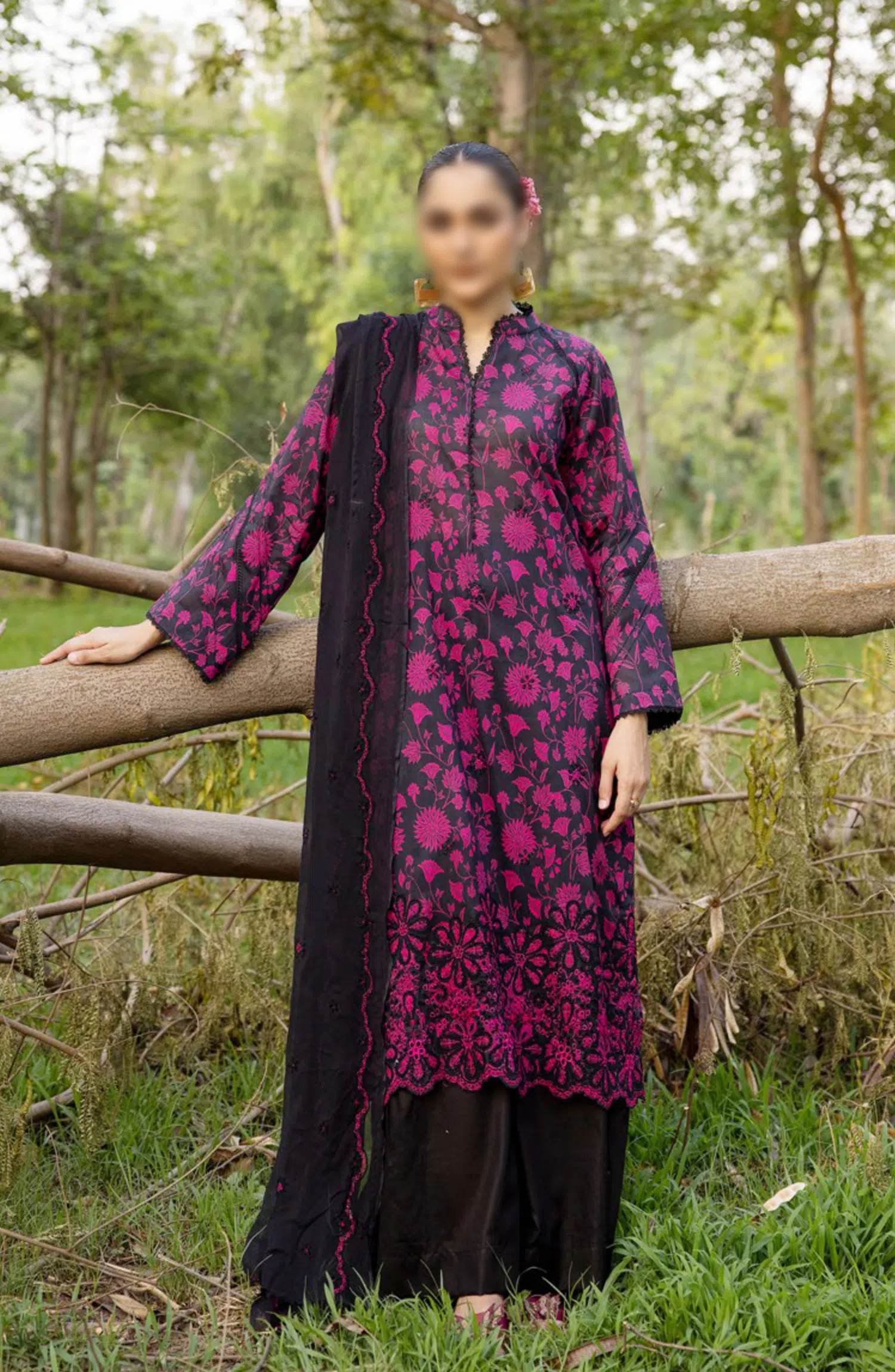 Printkari Embroidered and Printed Collection By NUR Vol 02 - PN 09