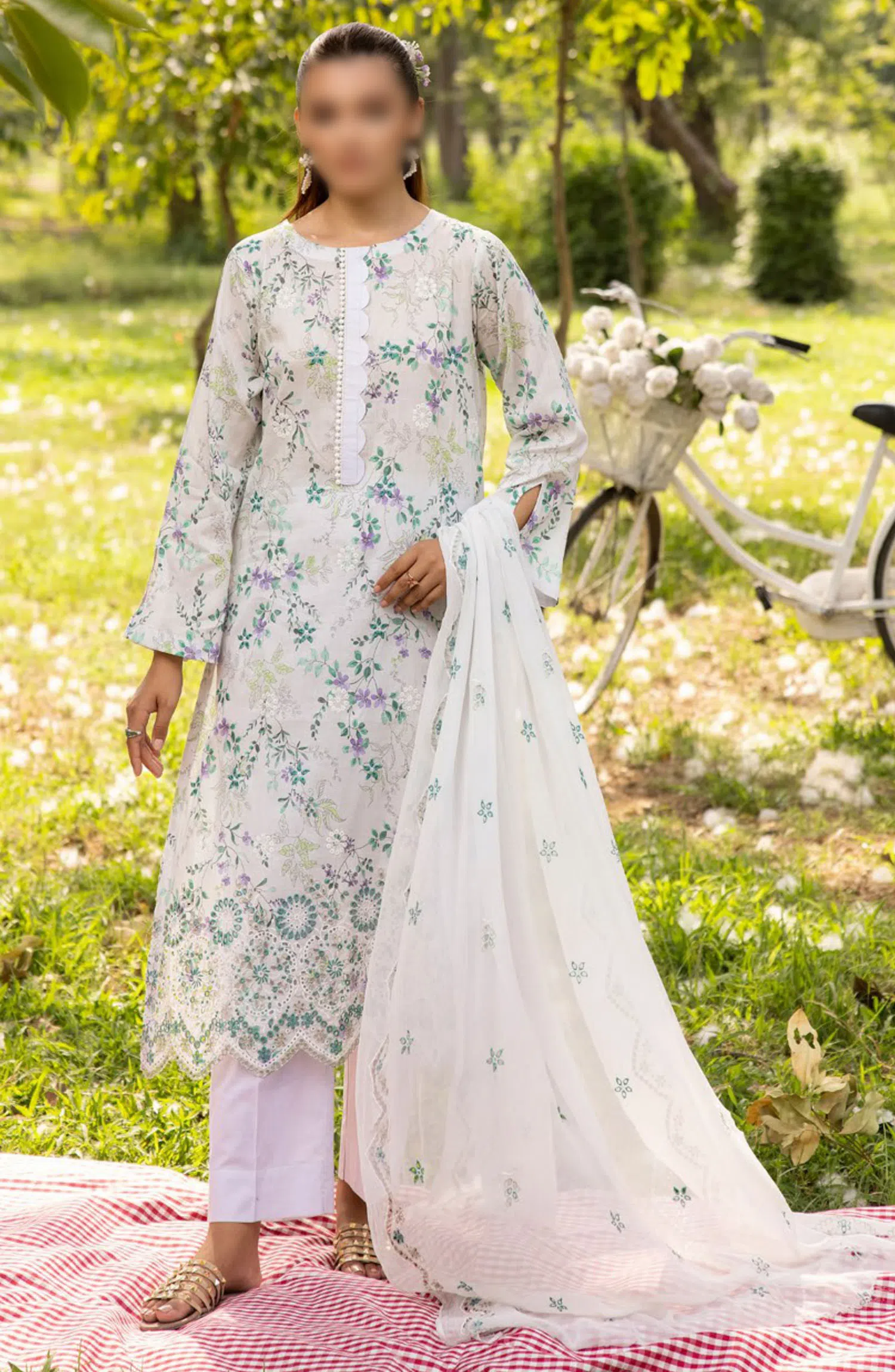 Printkari Embroidered and Printed Collection By NUR Vol 02 - PN 10