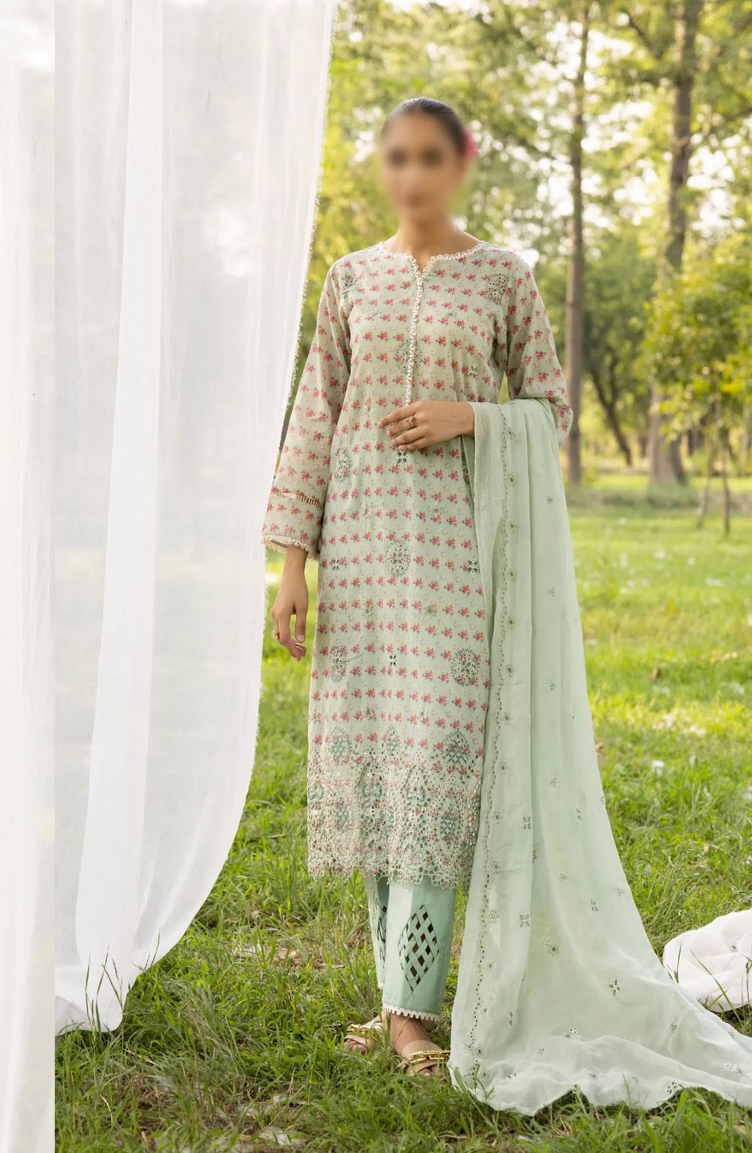 Printkari Embroidered and Printed Collection By NUR Vol 02 - PN 12