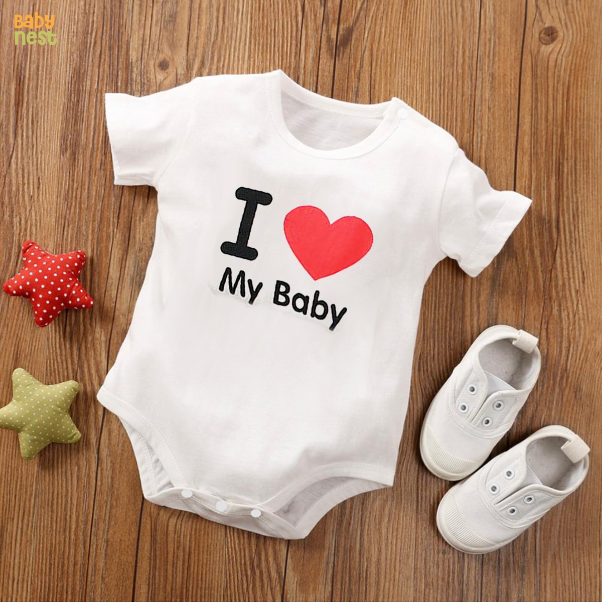 I Love my Baby – (White) RBT 140 Romper For Kids