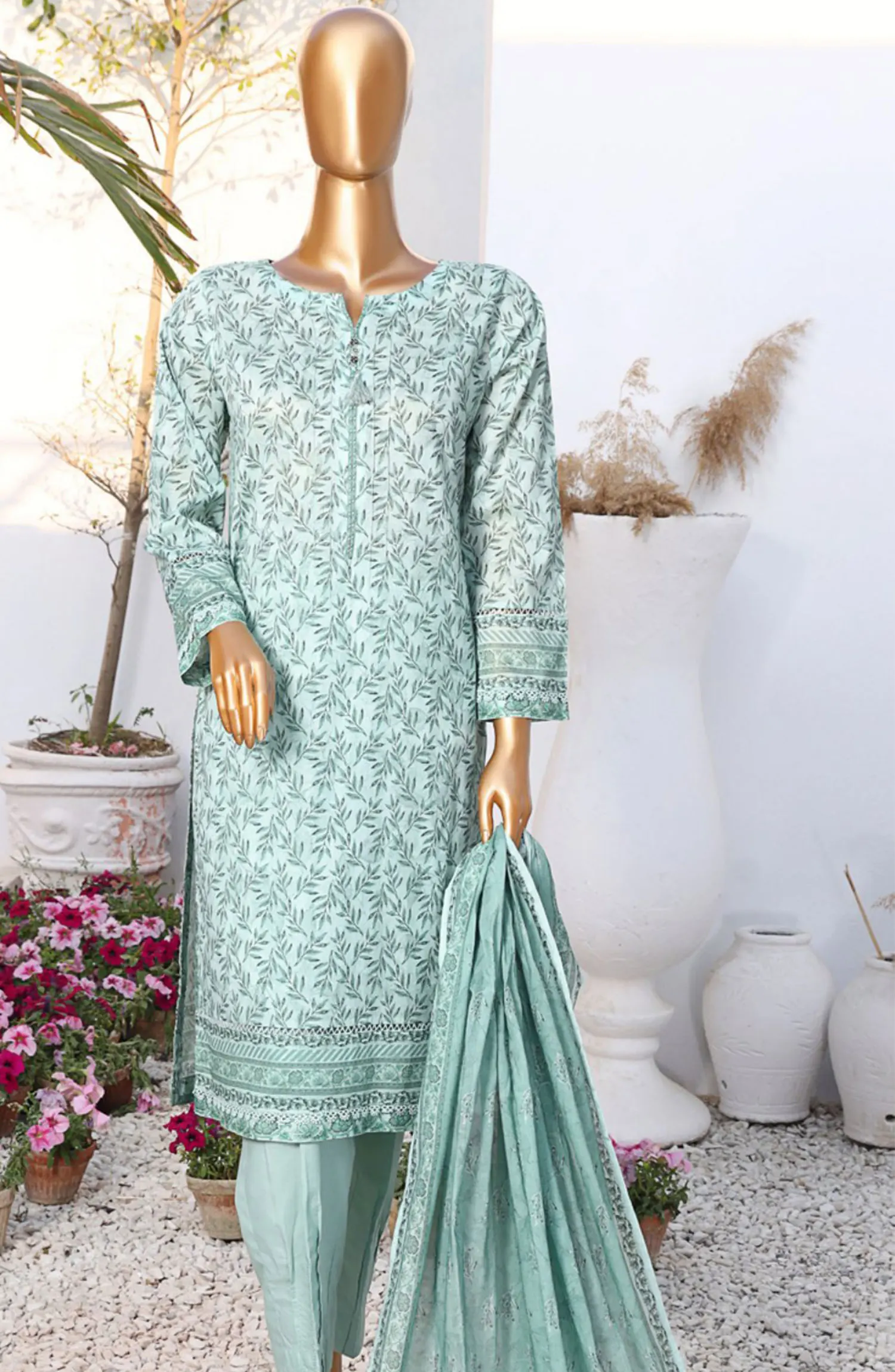 HZ RTW Summer Vibes Printed Lawn Collection Vol 01 - PSL 409 GREEN