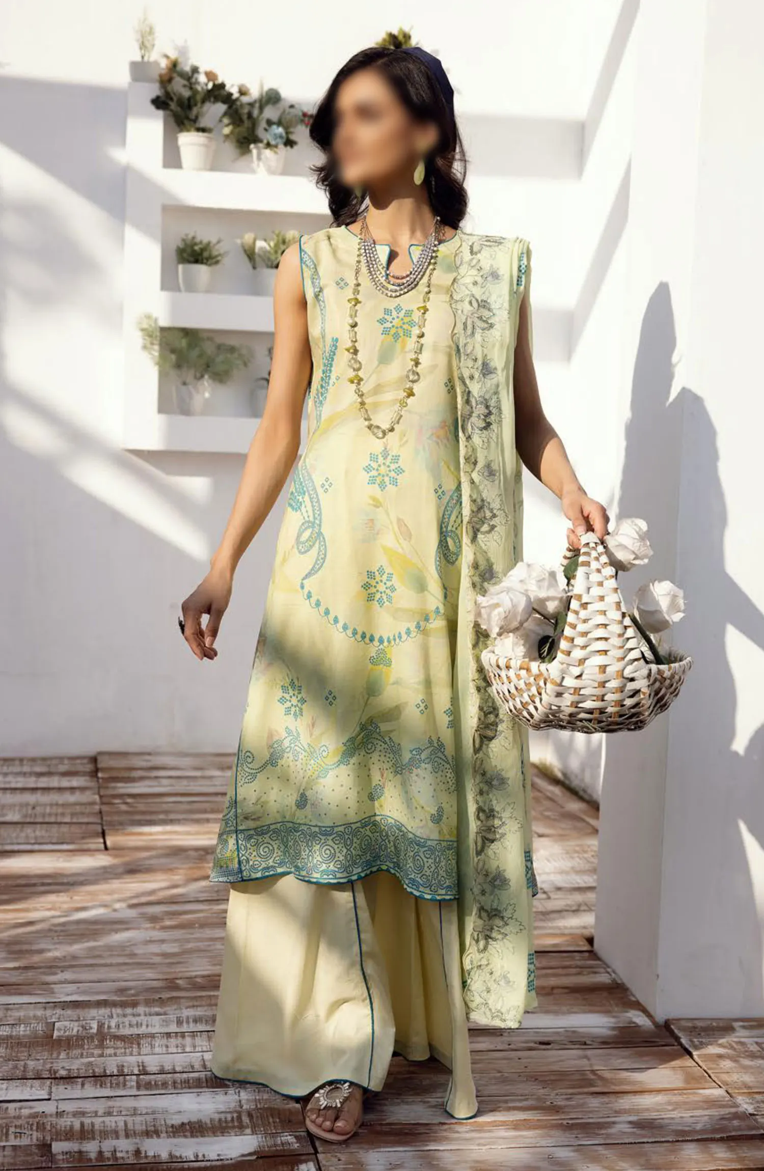 NUR Rang Barang Embroidered and Printed Lawn Collection 2024 - RB 301