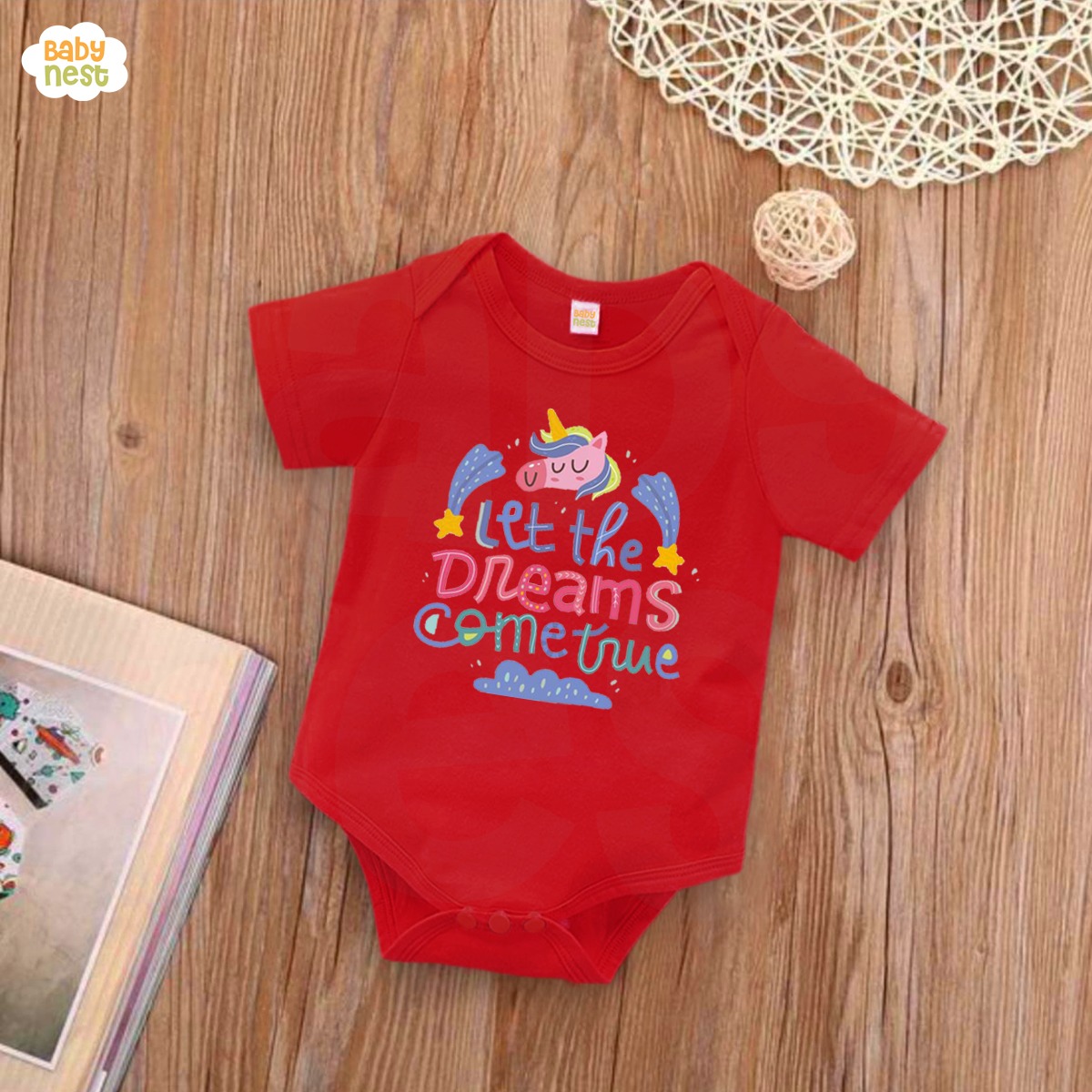 Let the Dreams Come True - (Red) RBT 118 Romper For Kids