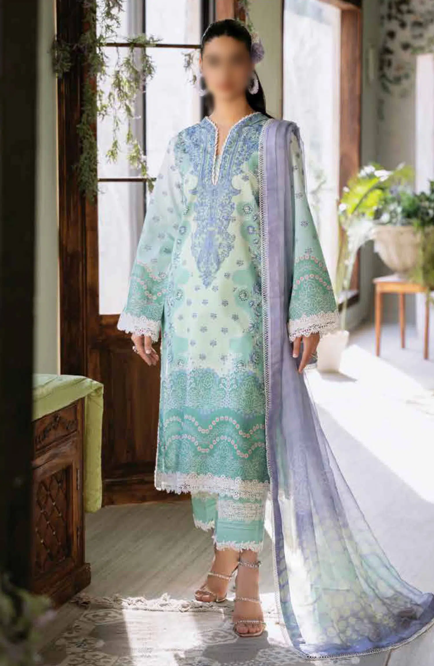 Roheenaz Flora Unstitched Printed Lawn Collection - RNP-04A ELYSIUM