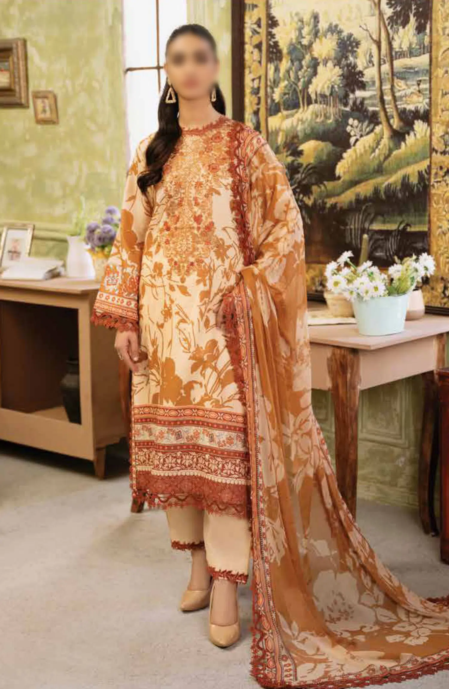 Roheenaz Flora Unstitched Printed Lawn Collection - RNP-05A HARMONIA