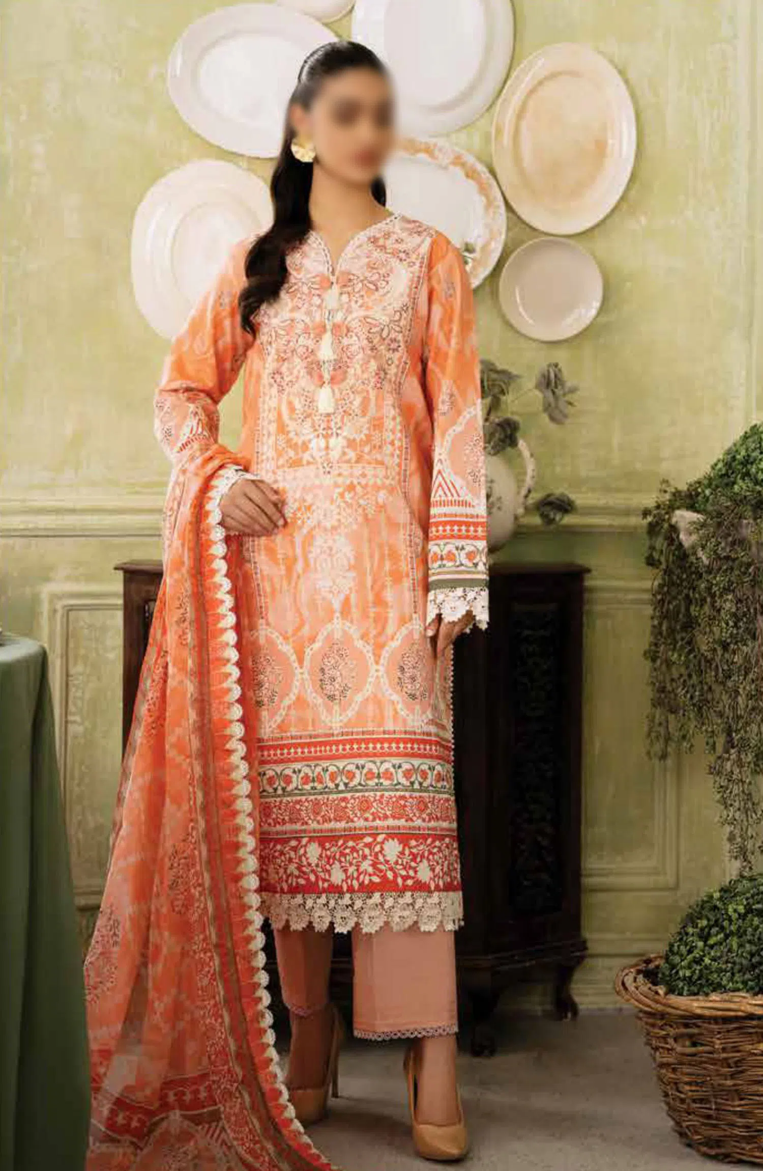 Roheenaz Flora Unstitched Printed Lawn Collection - RNP-07A CASCADE