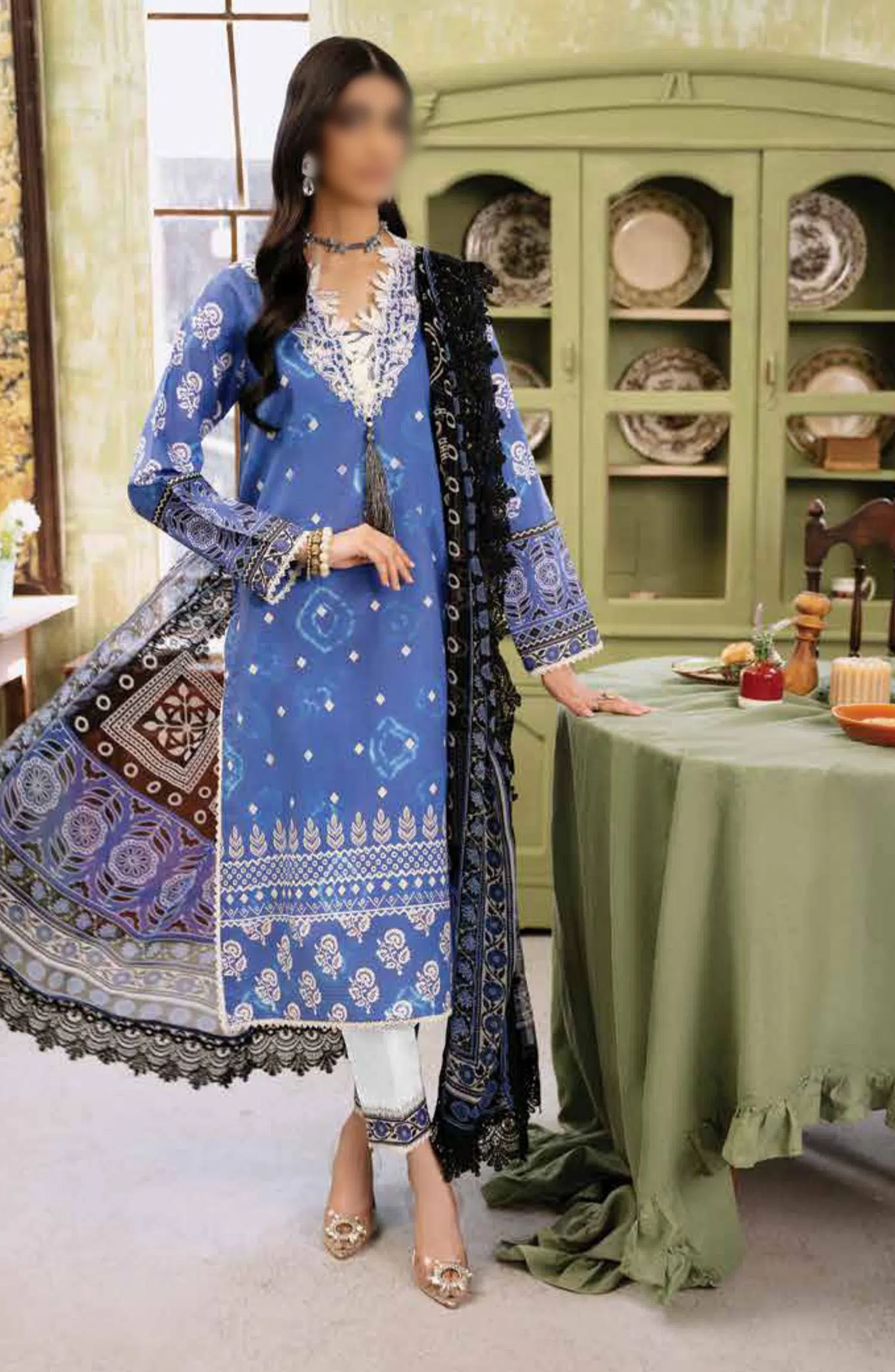 Roheenaz Flora Unstitched Printed Lawn Collection - RNP-08B EMBER