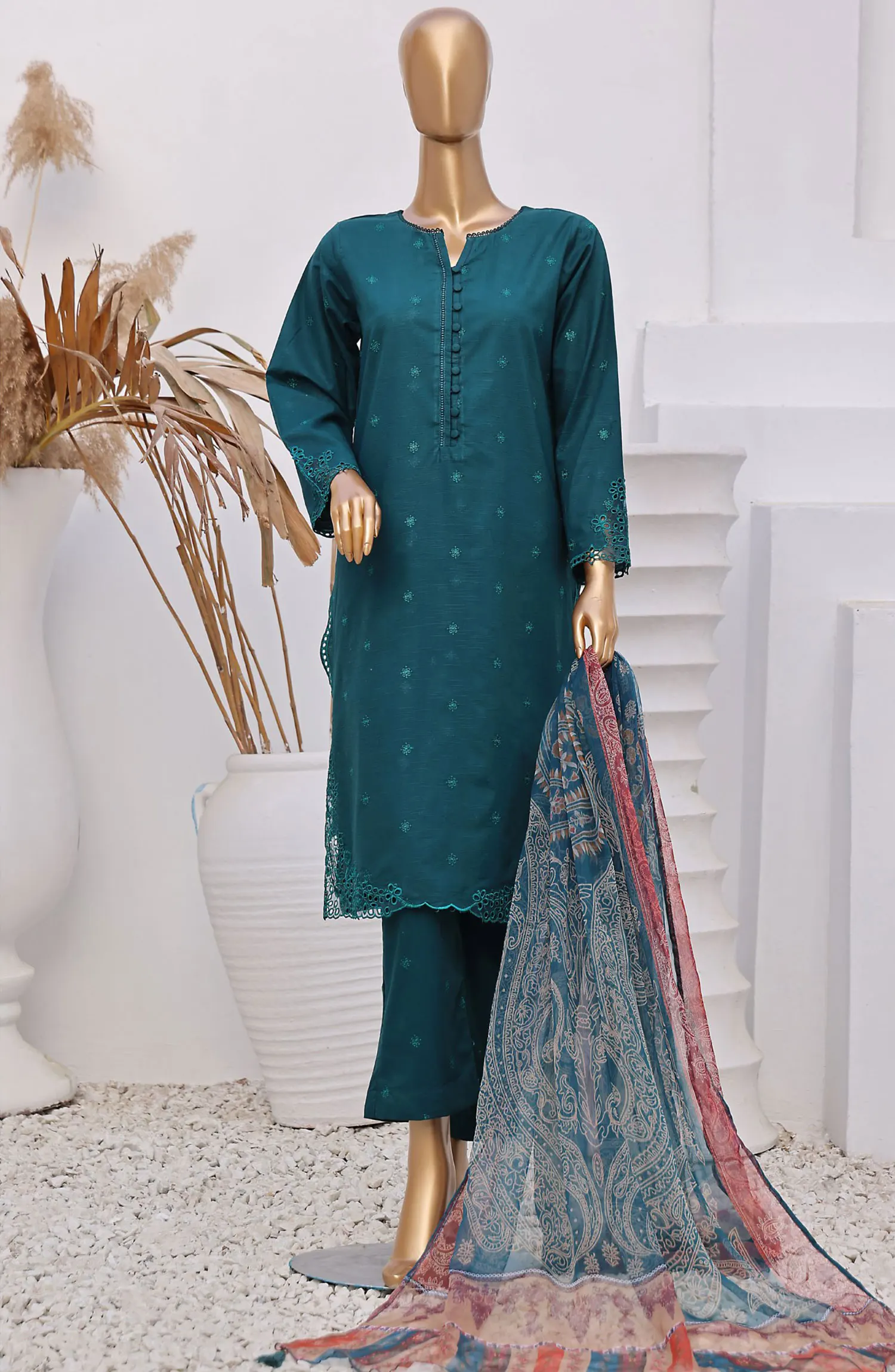 Sadabahar Cutwork Solid Stitched Collection 2024 - SCS 02