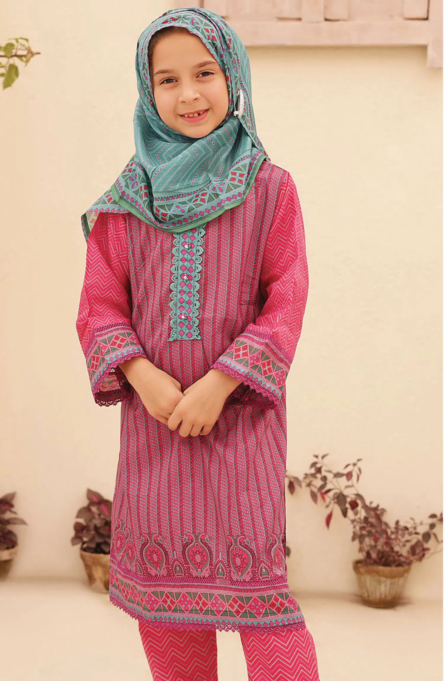 Shifa Kids Printed Lawn Stitched Collection Vol 05 - SH 2426 K  voilet