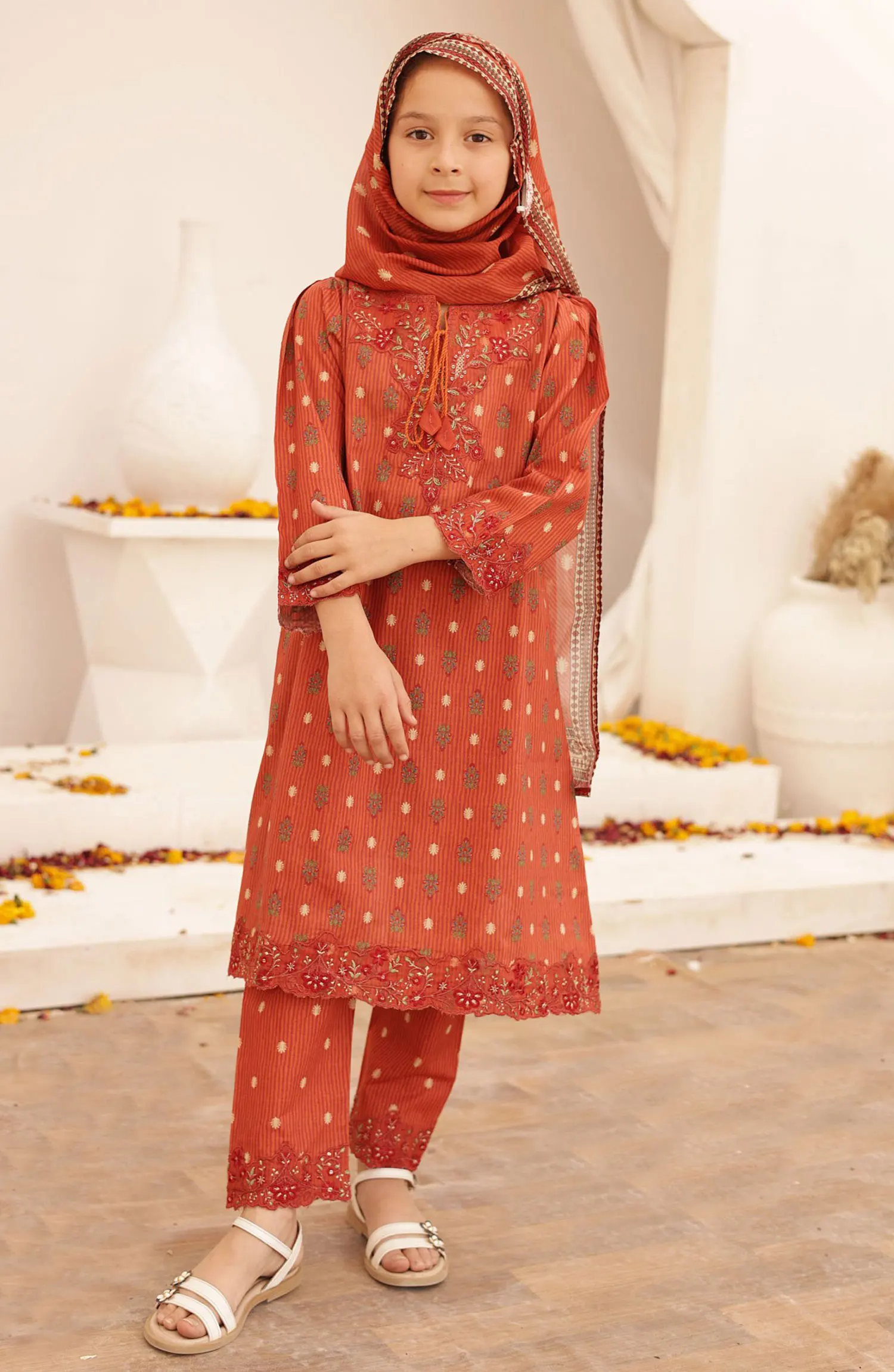 Shifa Girls Summer Embroidered Lawn Collection - SH 2412 K