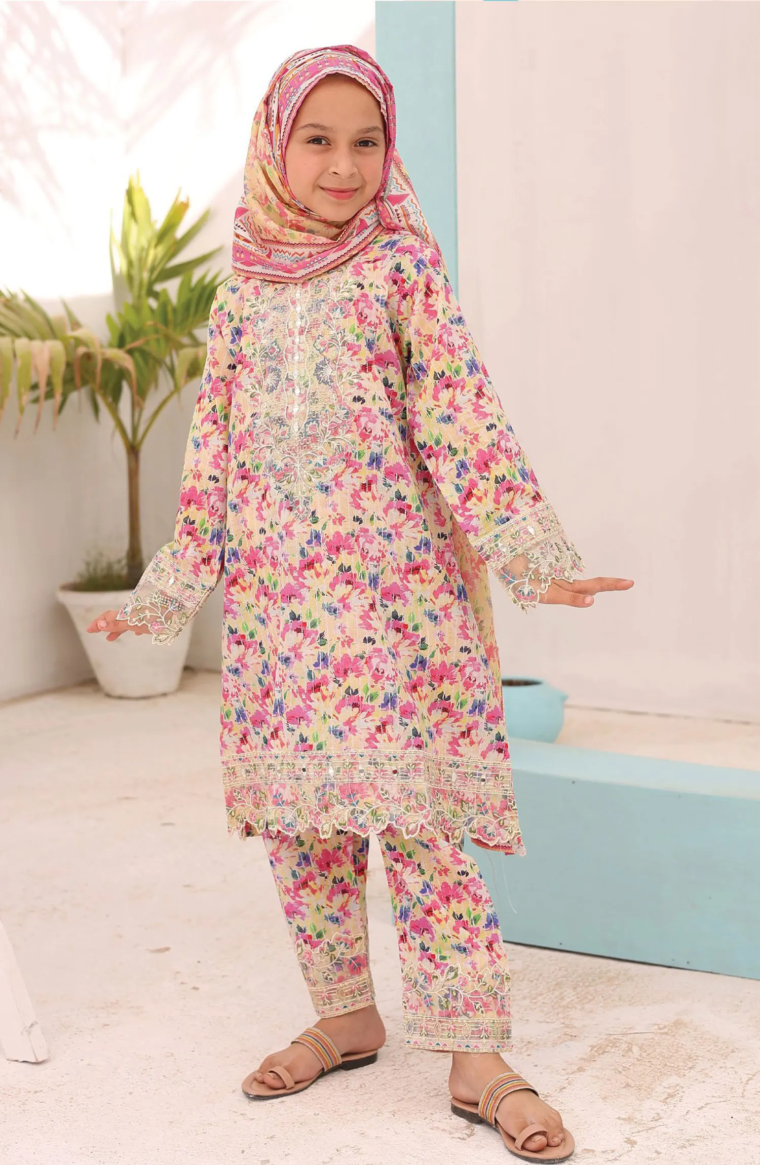 Shifa Girls Summer Lawn Embroidered Collection Vol 06 - SH 2429 K  Floral