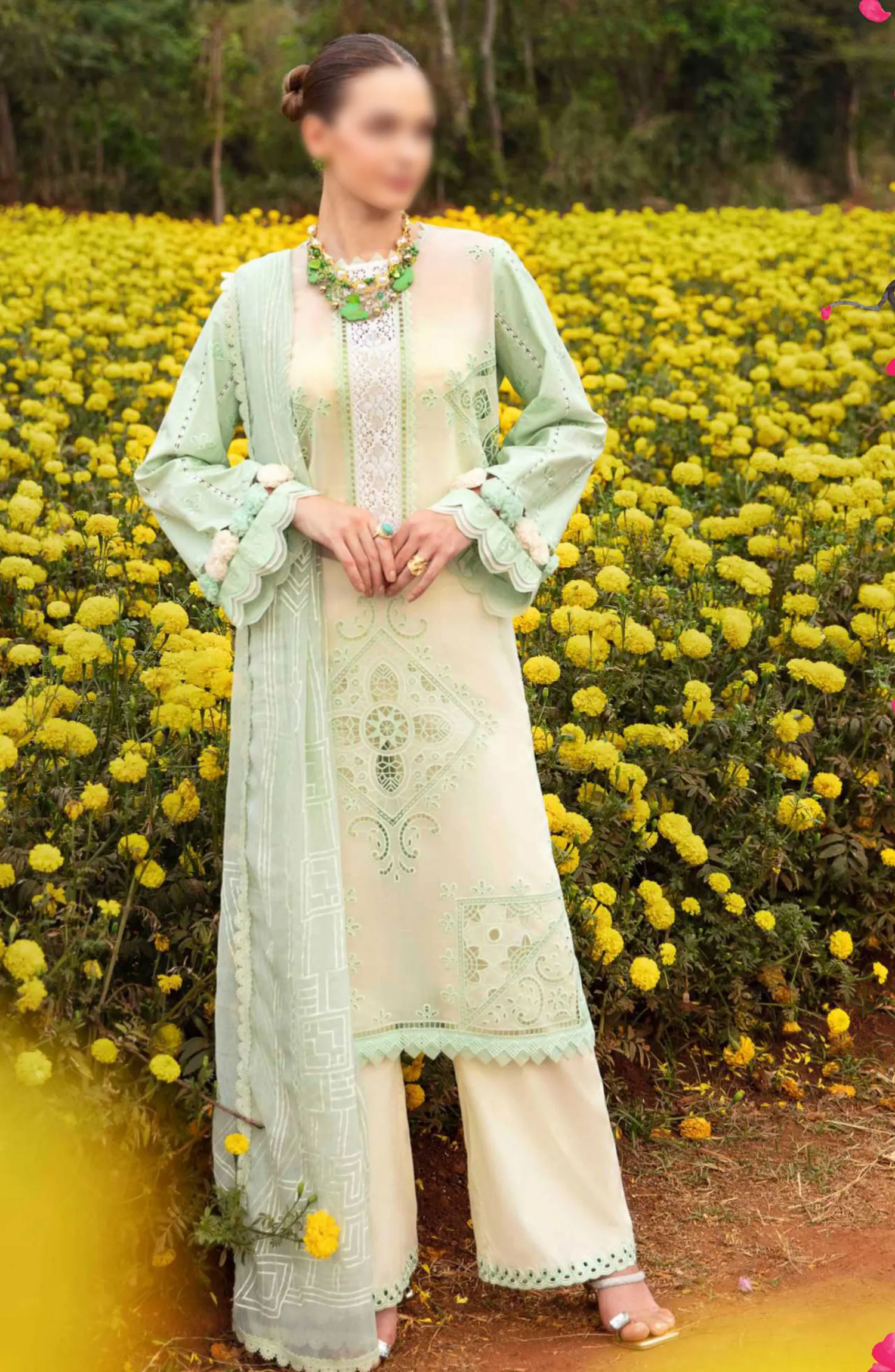 Formal Unstitched Luxury Lawn Collection 2024 - SL-04-24 Nisa