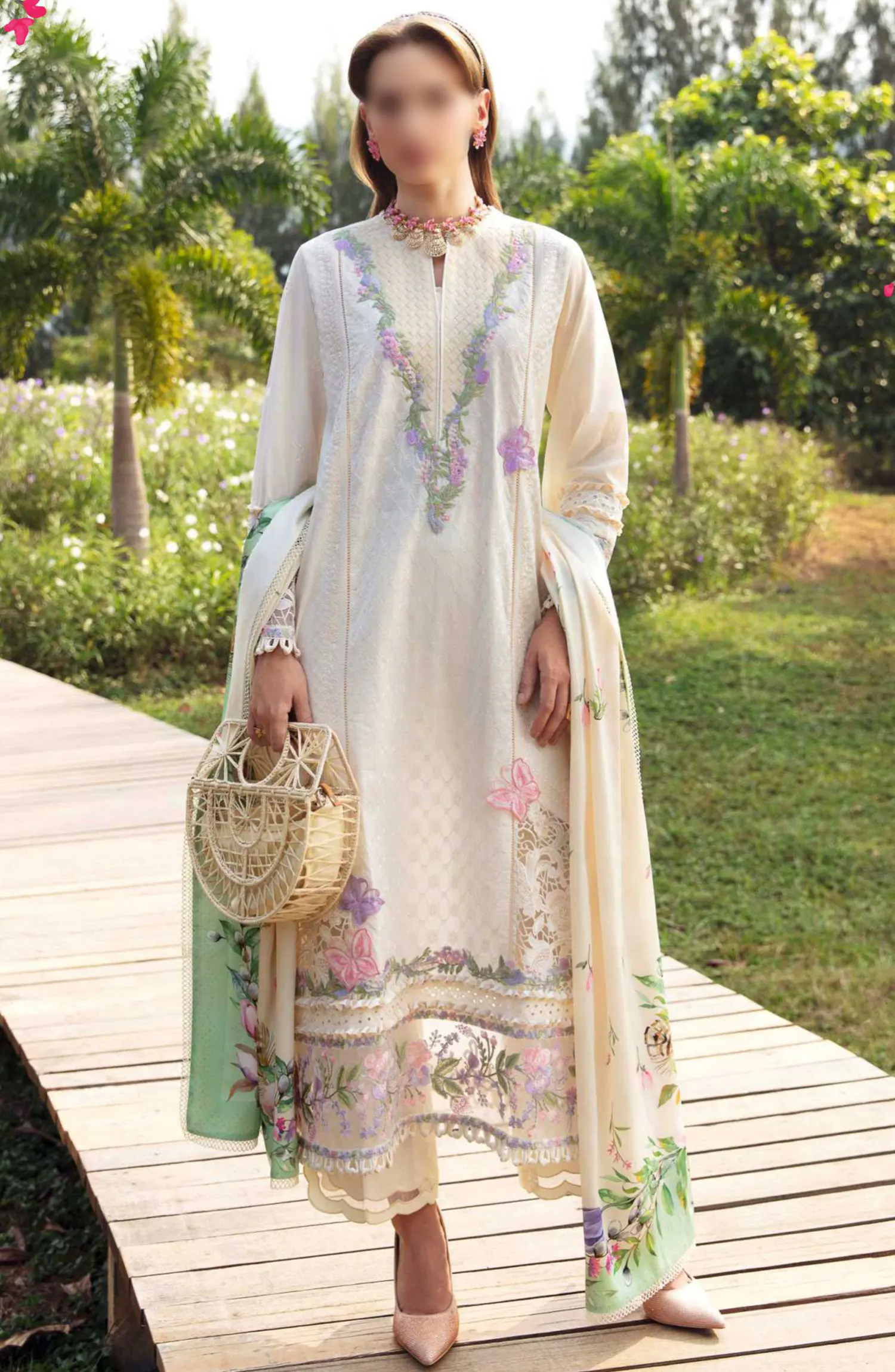 Formal Unstitched Luxury Lawn Collection 2024 - SL-07-24 Ivy
